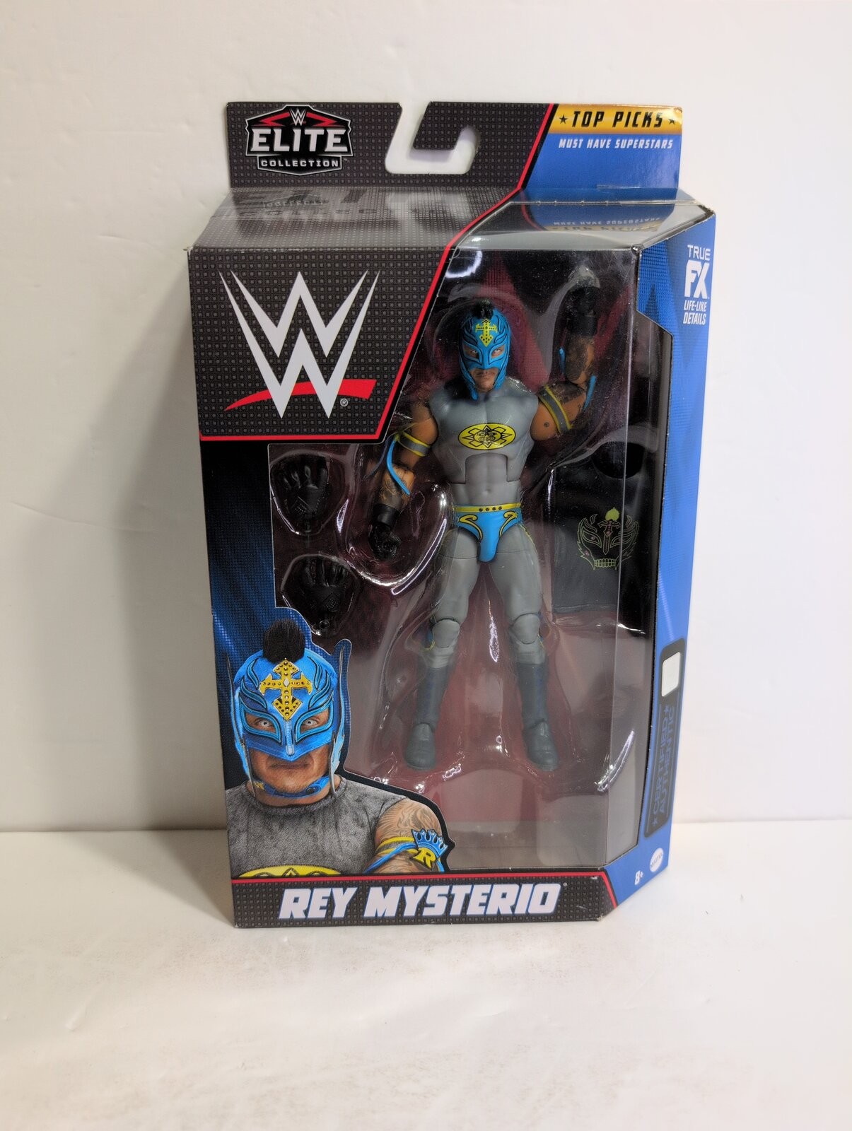 Rey Mysterio 6&Prime; Blue/Grey Mattel WWE Elite Collection 2022 Top Picks NIB