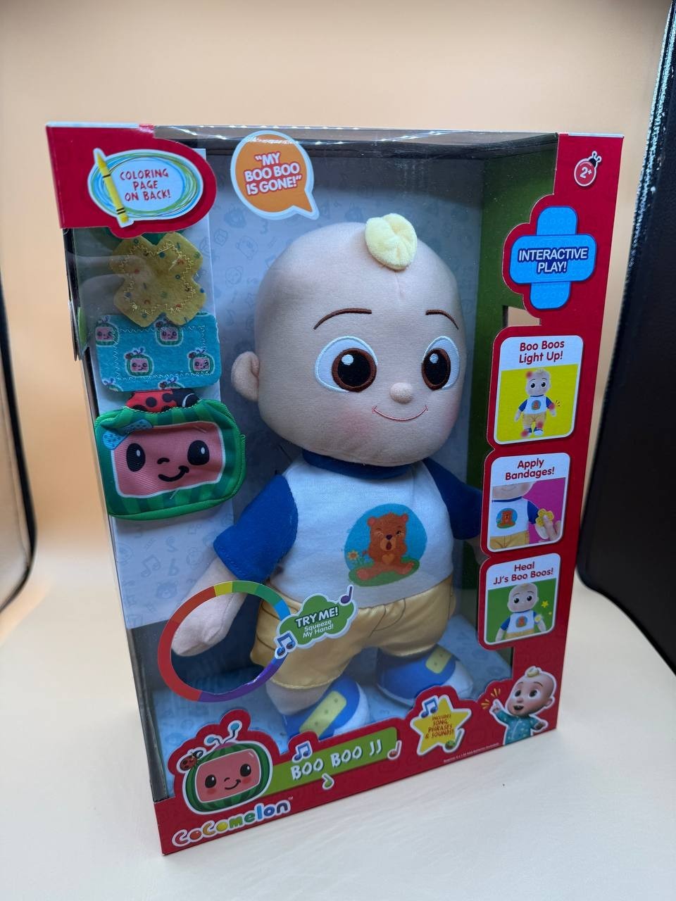 XL CoComelon Official Boo Boo JJ Plush Doll Interactive Toy Doctor Pretend Play