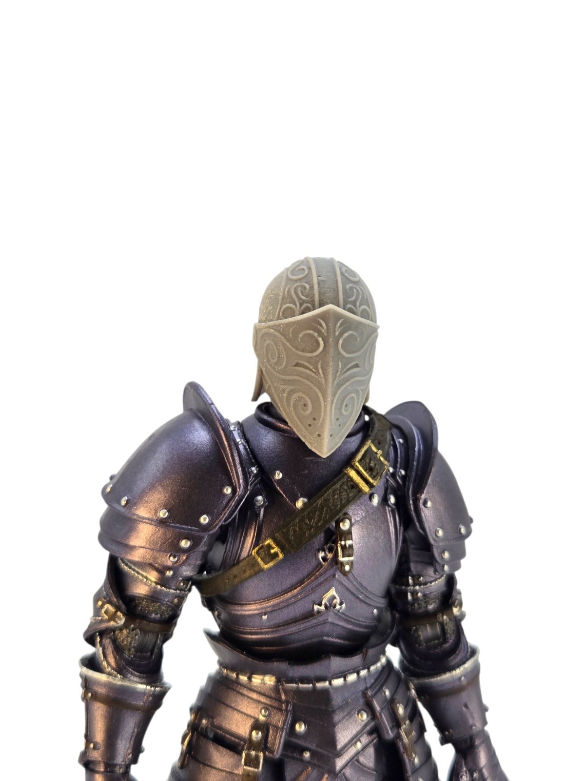 Custom 3d Printed Ornate Knight Headsculpt For Mythic Legions 1/12 Scale