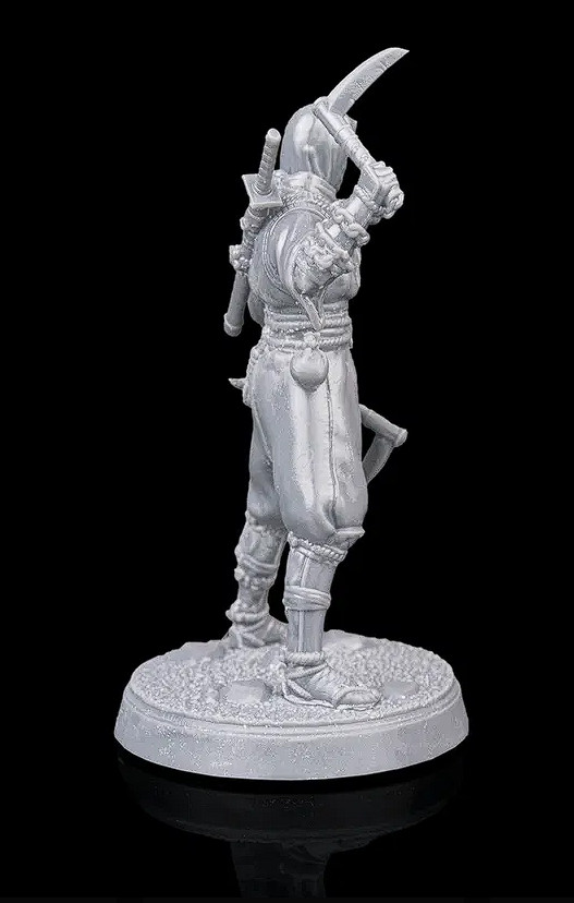 🗡️ Resin 3D Printed Ninja Miniature – 32mm Tabletop Scale 🌑
