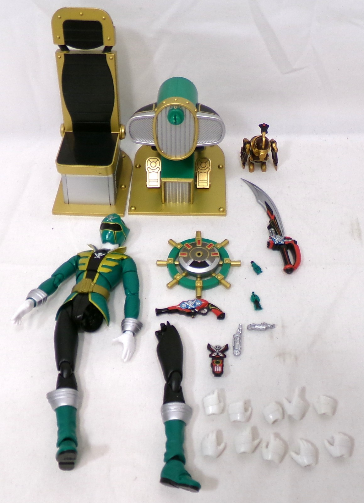 Bandai S.H Figuarts Siper Sentai Gokaiger Gokai Green 5.5&Prime; Figure Broken