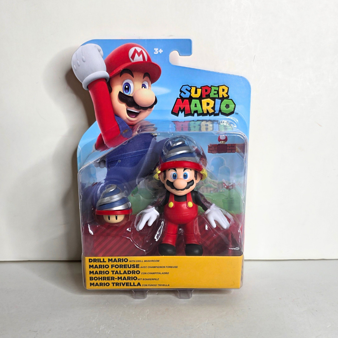 Super Mario – Drill Mario – Jakks Pacific 4 in Action Figure – NEW