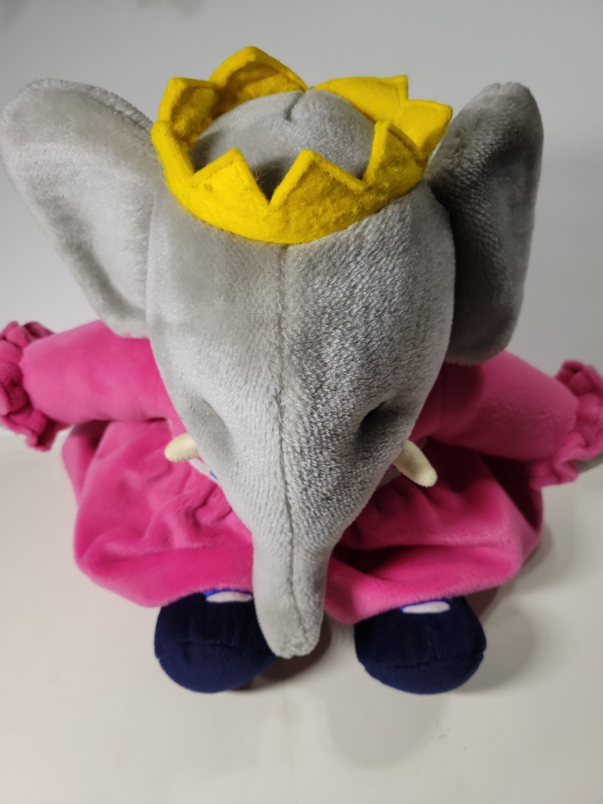 Babar CELESTE 15&Prime; Plush Toy Elephant Queen By Gund 1989 Vintage