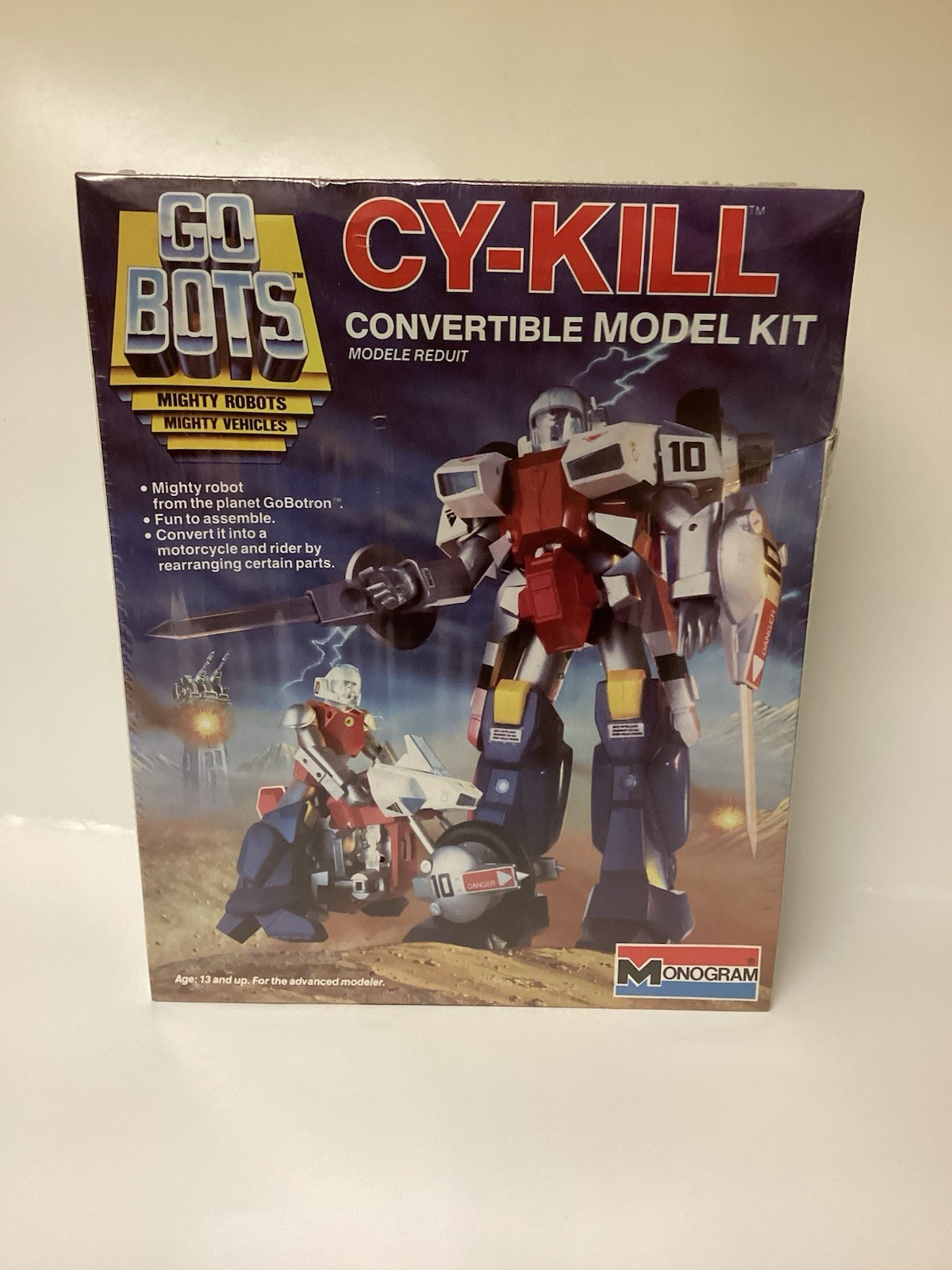 VINTAGE 1984 GOBOTS CY-KILL CONVERTIBLE MODEL KIT MONOGRAM TONKA #6202/SEALED