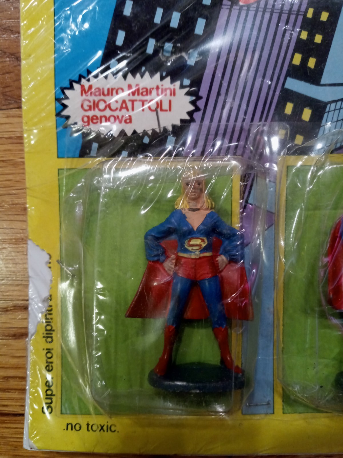 VINTAGE 1979 SUPERMAN SUPERGIRL FIGURE SET ITALY GIOCATTOLI- RARE MOC