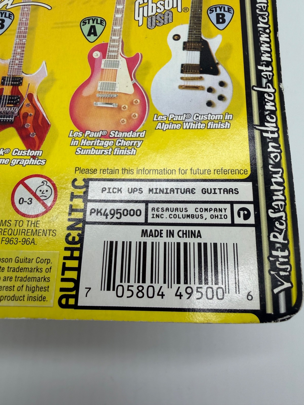 Pick Ups B.C. Rich Warlock Standard Mini Guitar Replica – 2000 Series One – New