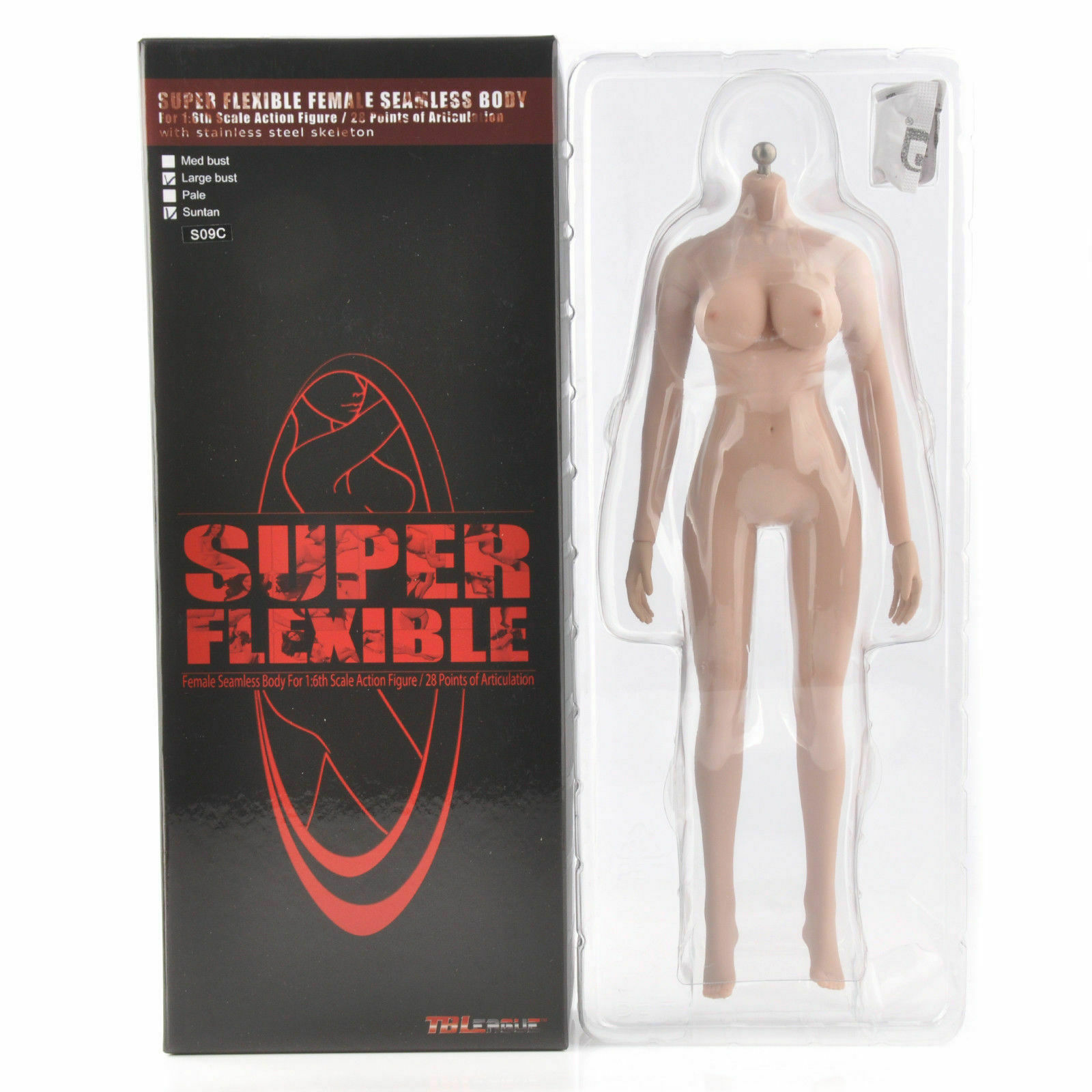 1:6 TBLeague Flexible Seamless Skeleten Suntan Body Phicen Big Breast Body Toy