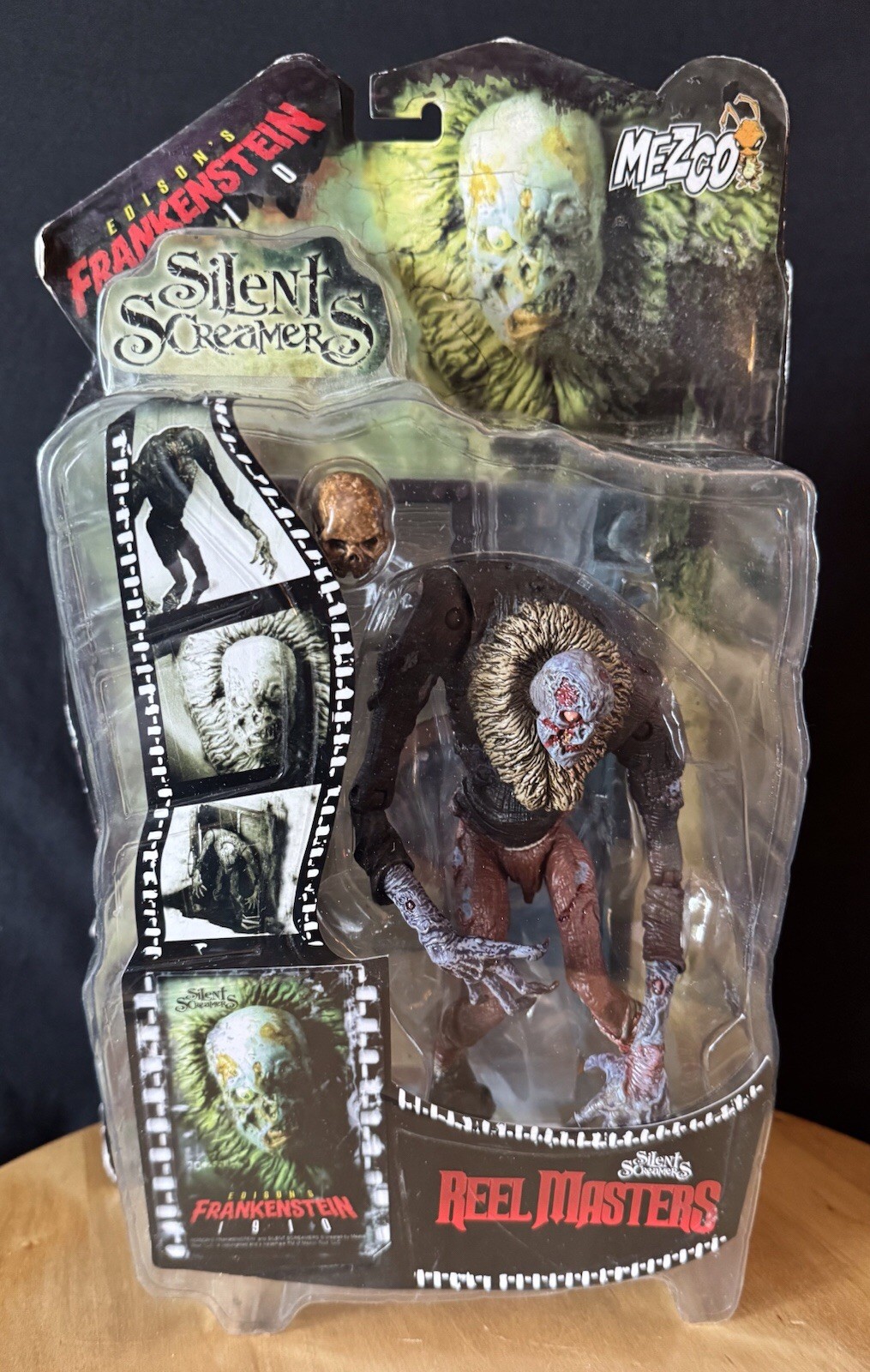 2001 MEZCO🔥EDISON’S FRANKENSTEIN 1910🔥Reel Monsters SILENT SCREAMERS ~NOS~L👀K