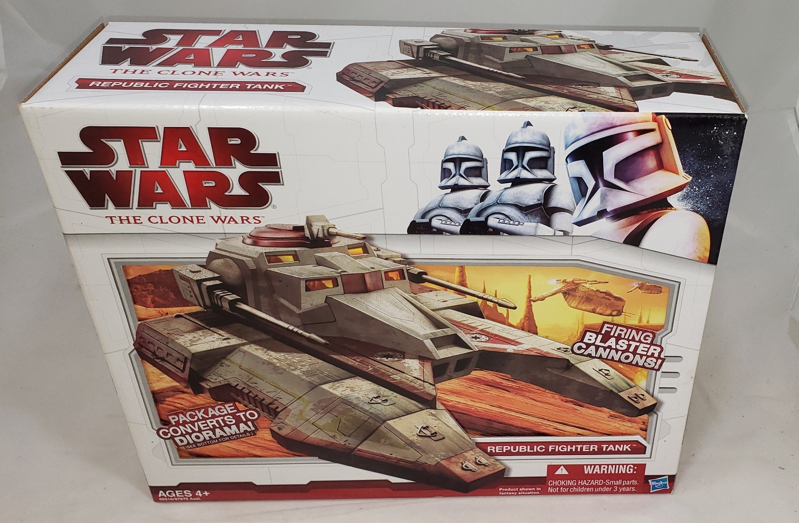 STAR WARS Hasbro Republic TX-130 Fighter Tank Clone VEHICLE MISB 2009 Diorama !