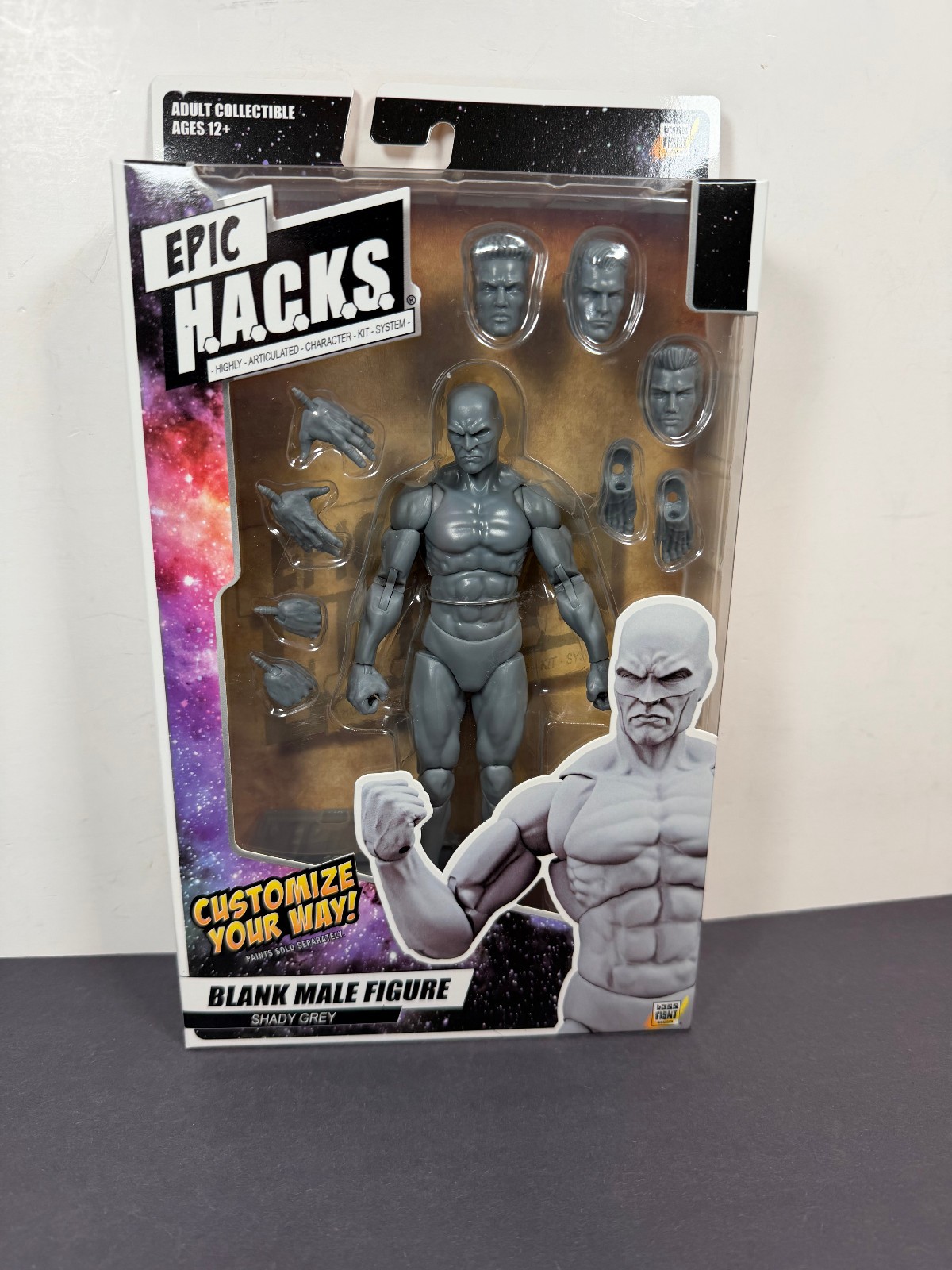 Boss Fight Studio Epic Hacks BLANK MALE SHADY GREY 6&Prime; 1/12 Action Figure