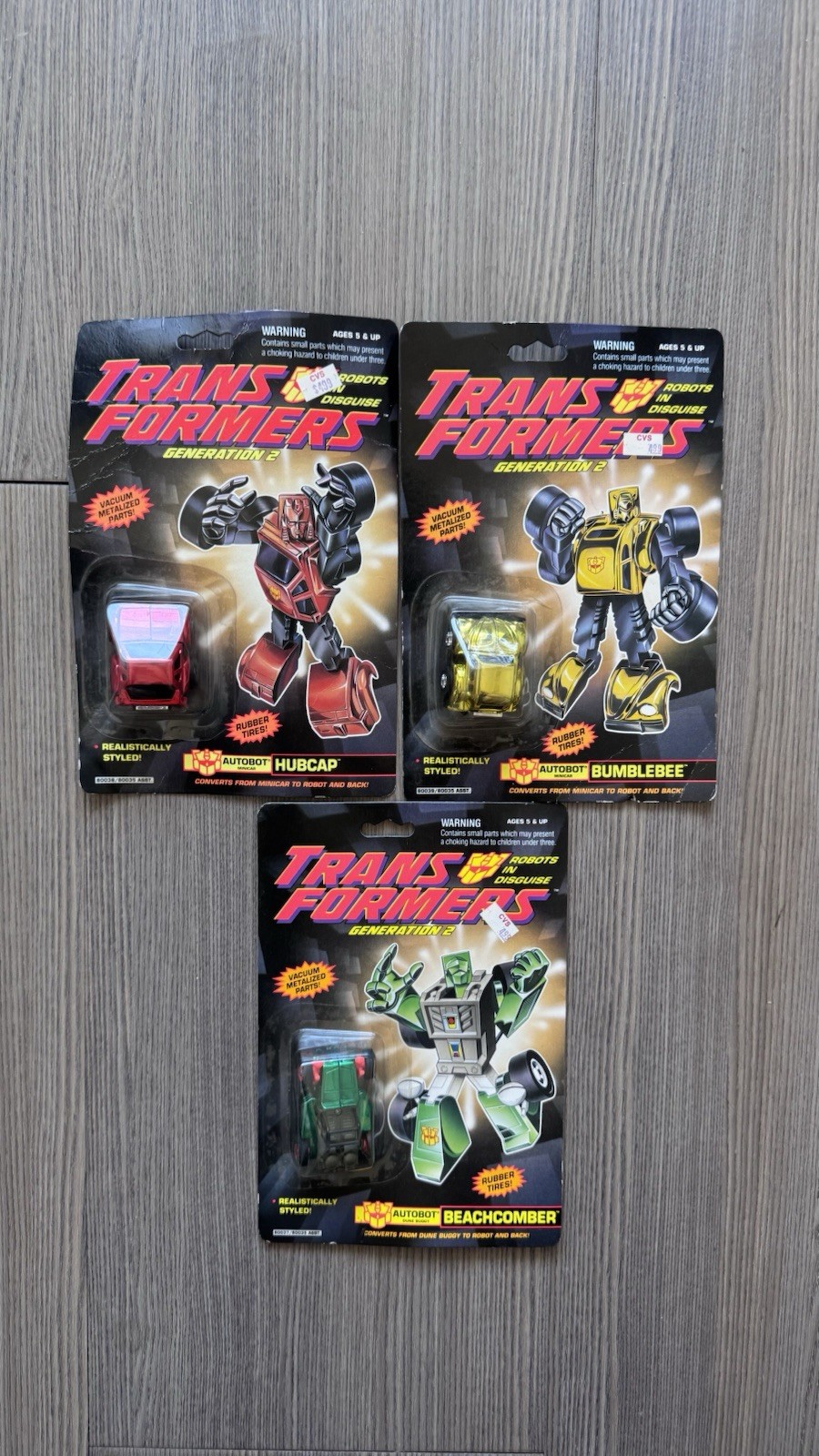 Hasbro Transformers Generation 2 Autobot Hubcap Bumblebee Beachcomber Action Fi…