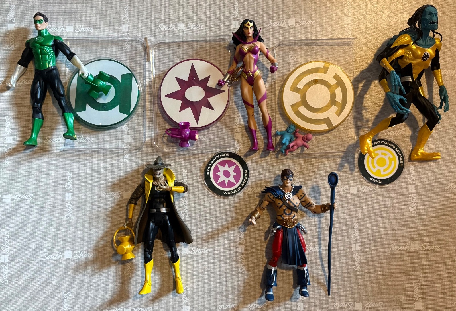 DC Direct Blackest Night Action Figure Lot of 5 – Krys; GL; Sapphire WW and more
