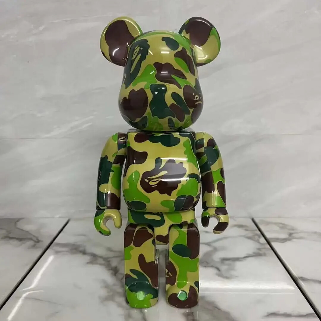 Camouflage Shark Bearbrick 400% Green Blue Red Four Colors 28cm Height Bear Doll