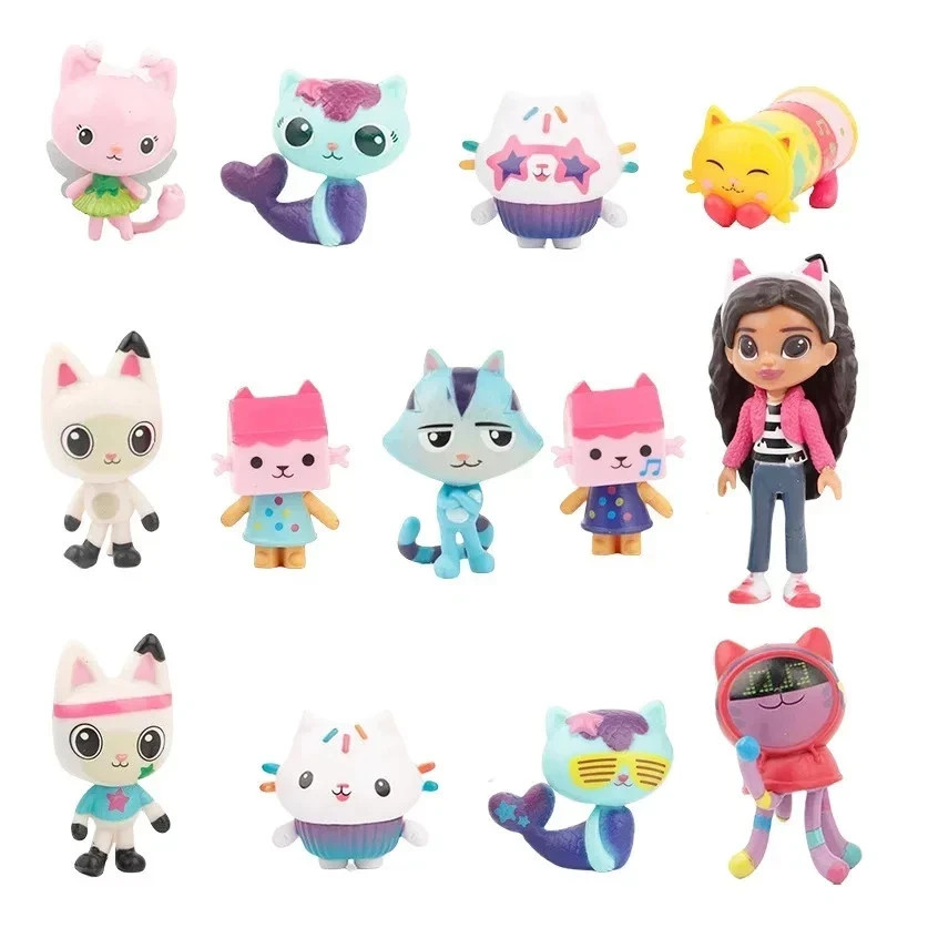 13pcs/set Gabby&rsquo;s Dollhouse Action Figure Cute Doll Collection Model Toys***