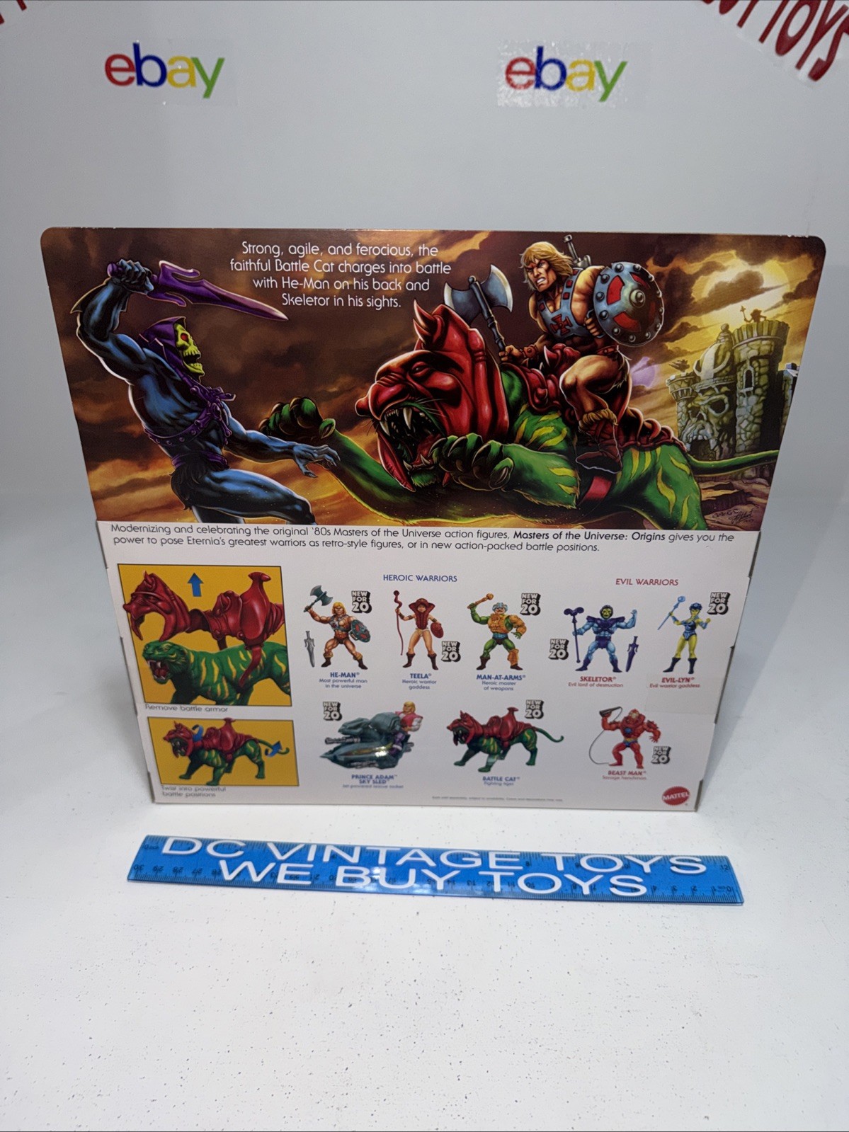 He-man Masters of Universe Origins Action figure toy Battle Cat Cringer NEW 🔥