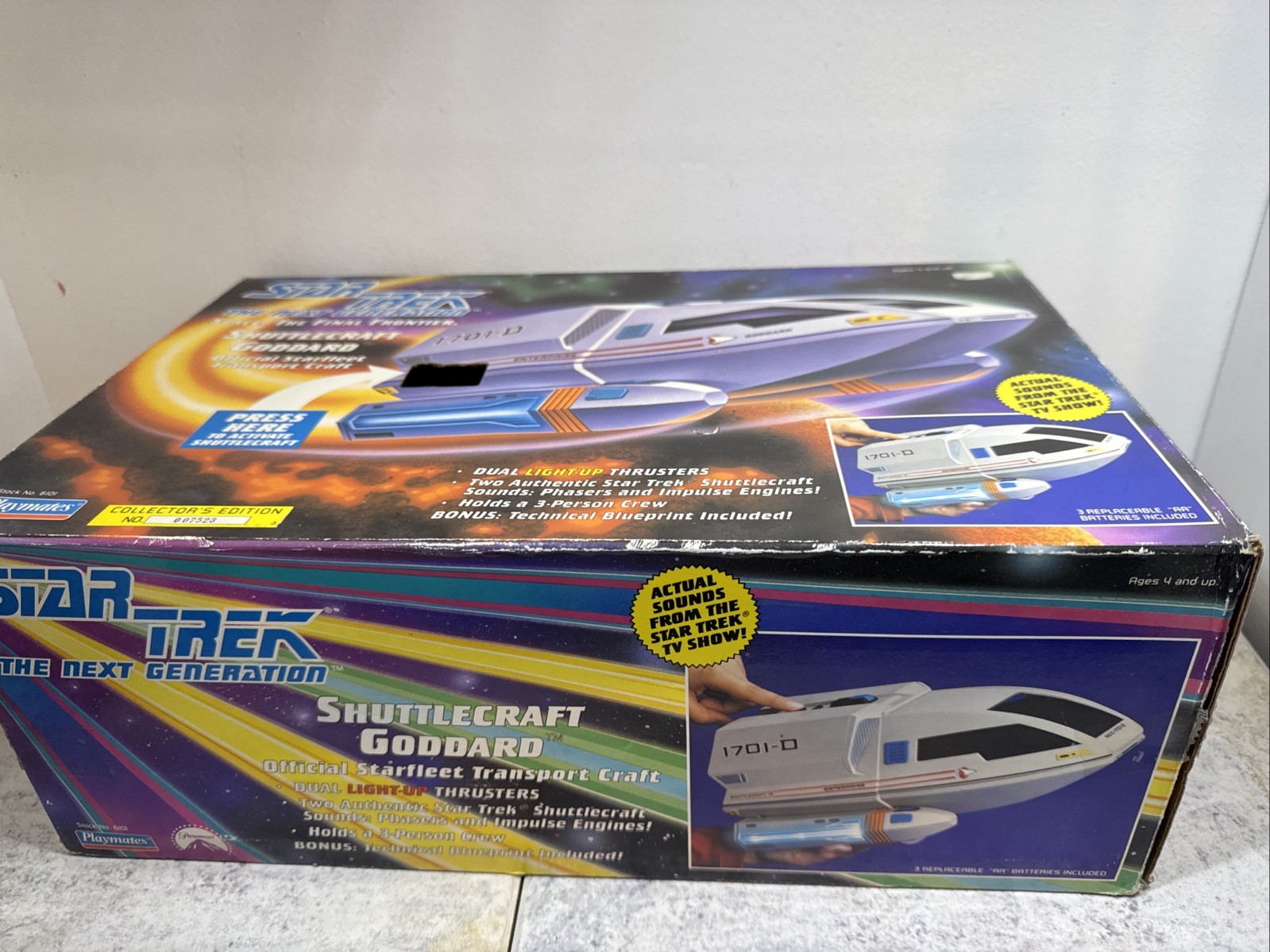 EMPTY BOX ONlY Star Trek Next Generation Shuttlecraft Goddard Collectors ED.