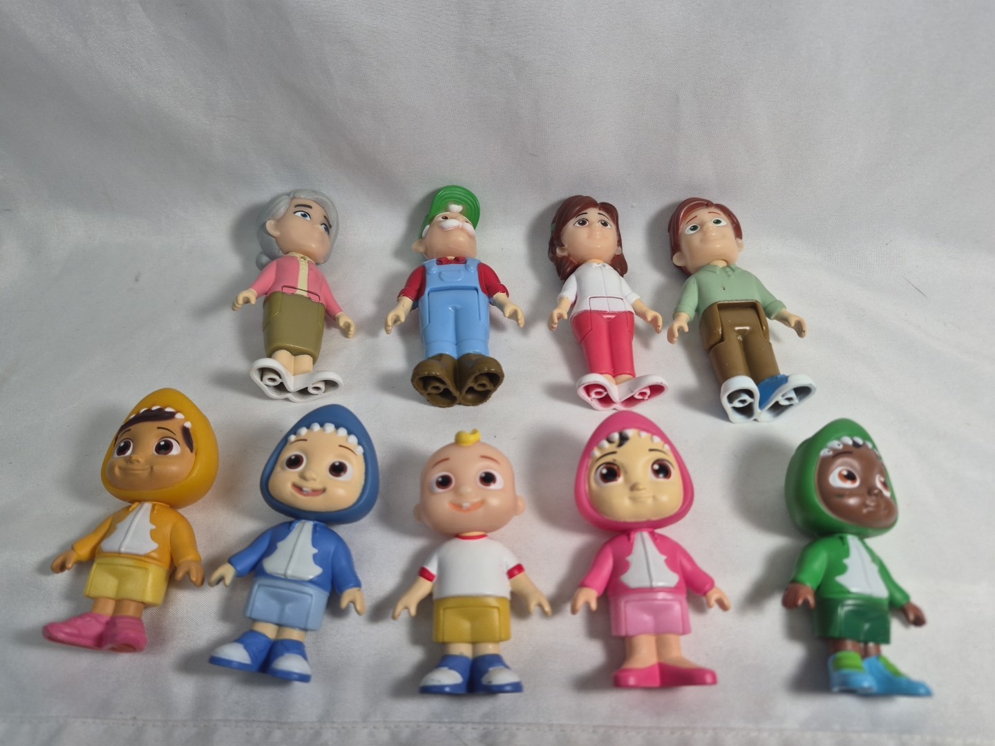 9 Pc. Cocomelon Family Friends Figures JJ 2021 Moonbug Jazzwares Plastic Figurin