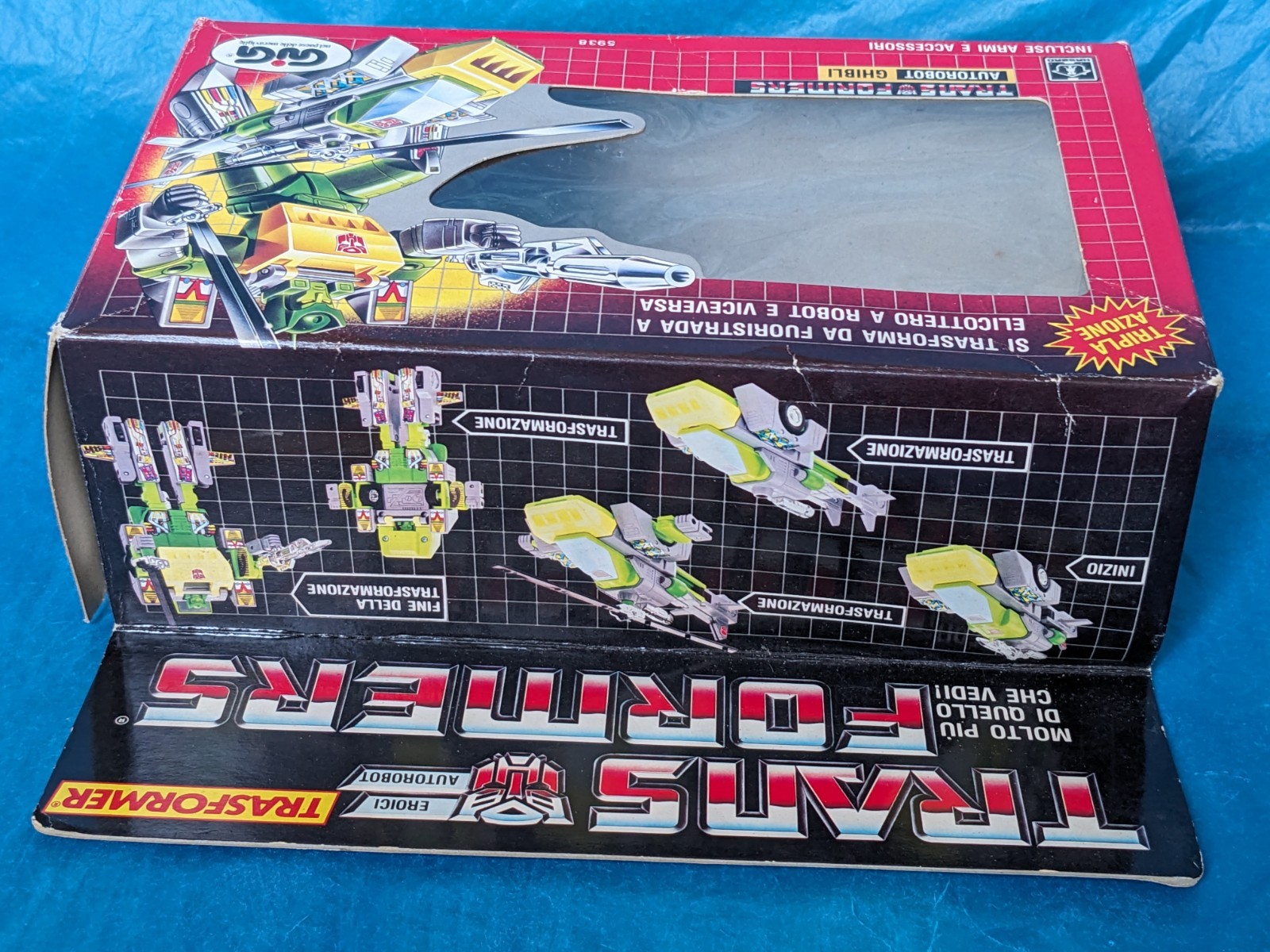 🟢🟡 Vintage G1 Transformers GHIBLI Springer w box GiG Italy 1986 🟡🟢