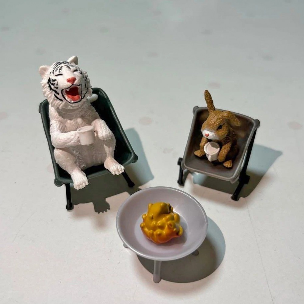 BANDAI Animal Camping Scene Set 07 Gashapon Figurine Model Decor toy Gacha JAPAN
