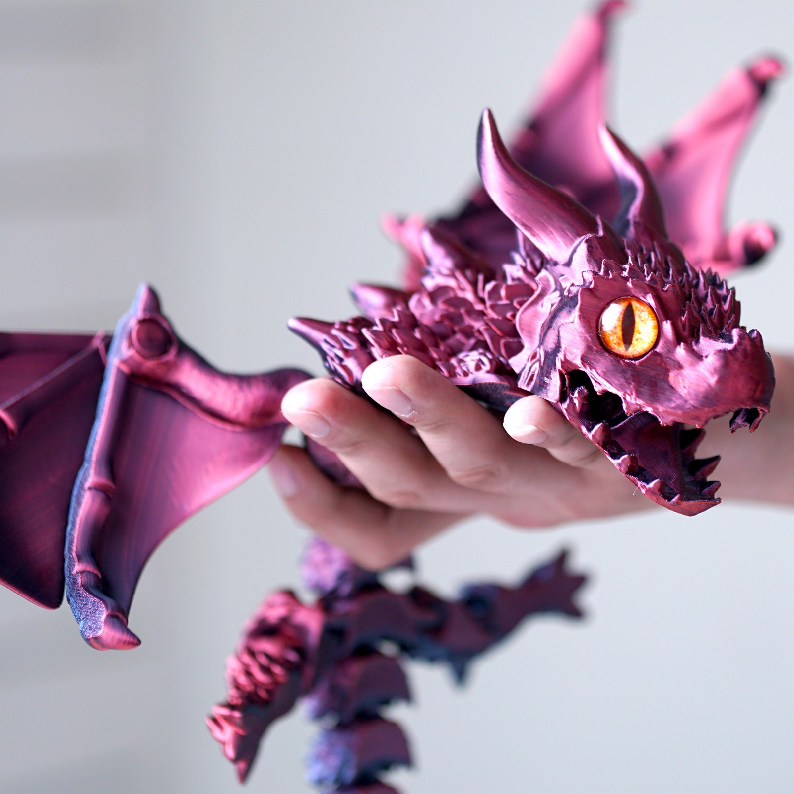 22inch 3D Printed Flying Dragon Model,Articulated Animals figure,Toys Home Decor