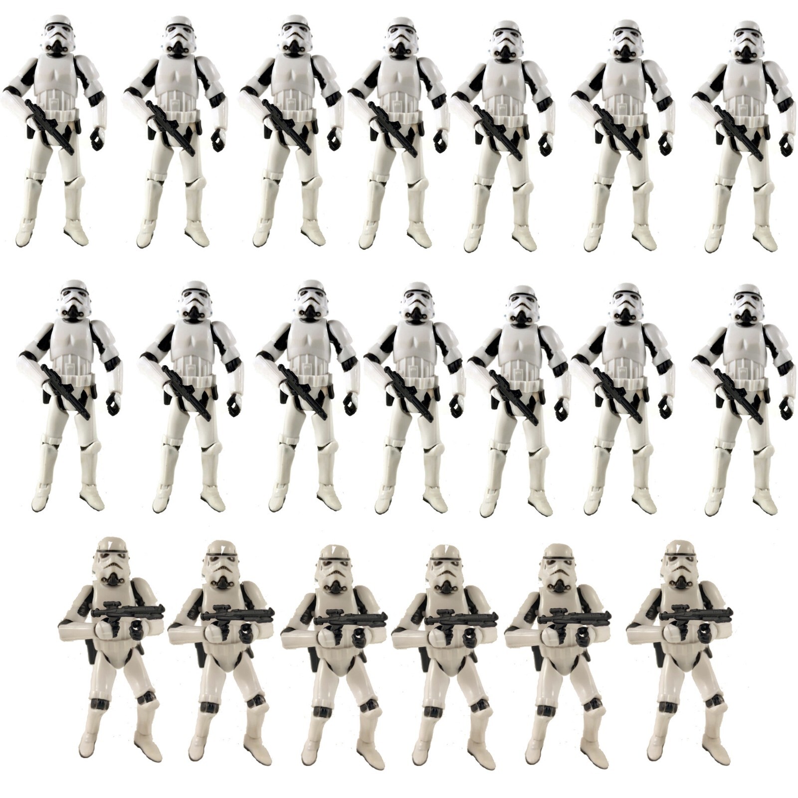 Lot of 20pcs 3.75&Prime; Star Wars Stormtroopers OTC Trilogy Action Fiugre + Guns