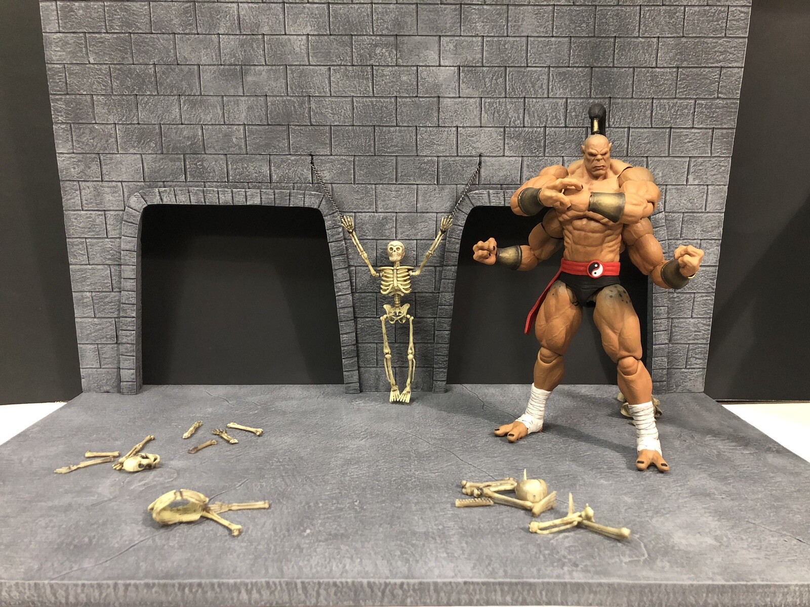 Mortal Kombat Goro’s Lair Diorama Storm Collectibles Action Figure Photography