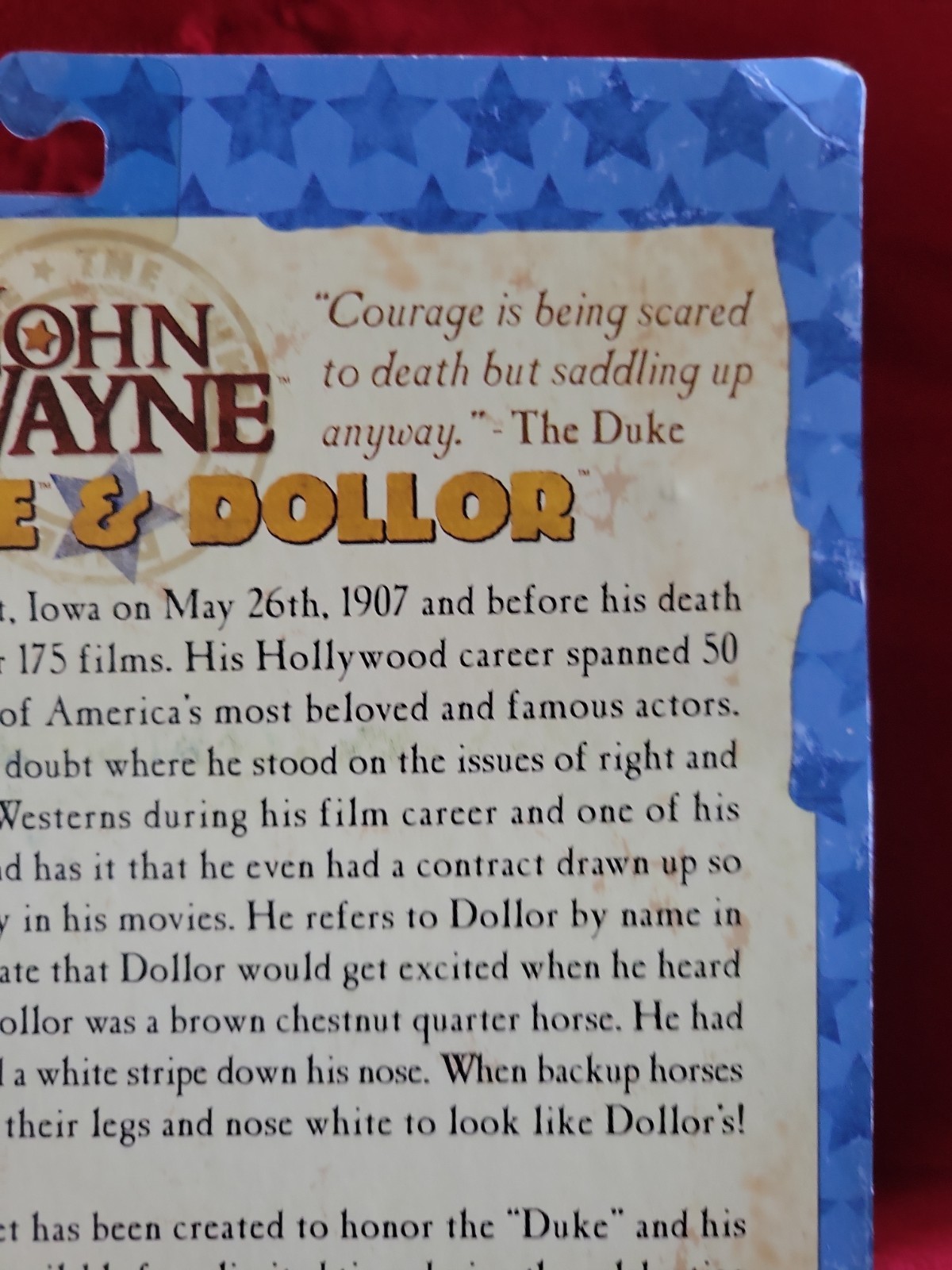 John Wayne The Duke Figure Dollor Dollar Horse w/Box Schylling 100 Years