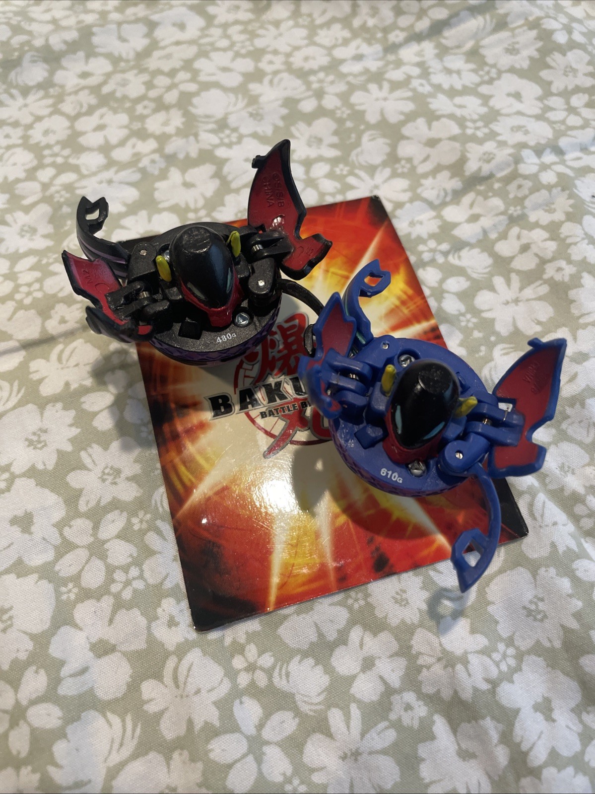 BAKUGAN Preyas Diablo B2 610g Blue Aquos And 480 G Darkus BATTLE BRAWLERS Lot
