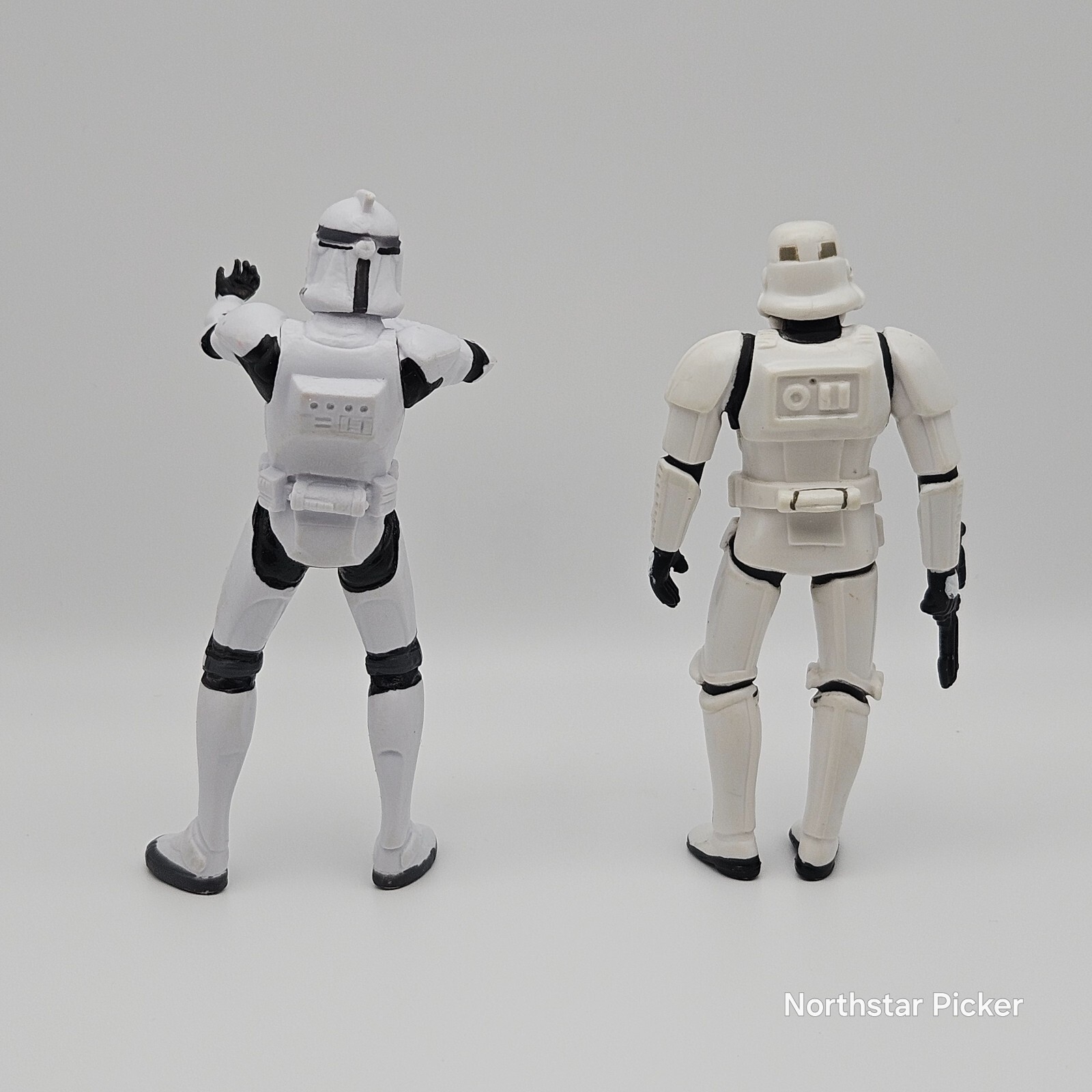 2000s Star Wars Storm Trooper 4&Prime; Figure Lot of 2