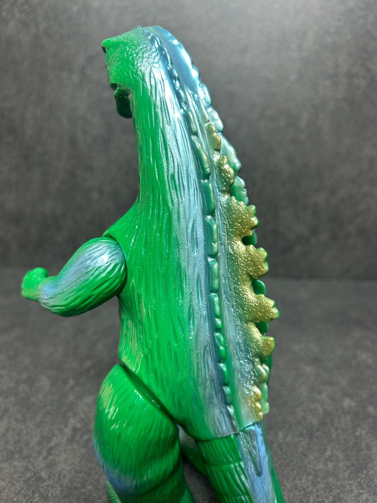 MARUSAN Godzilla J-Tail Green Sofubi 8.8&Prime; Soft Vinyl Figure 1999 w/ Header & Bag
