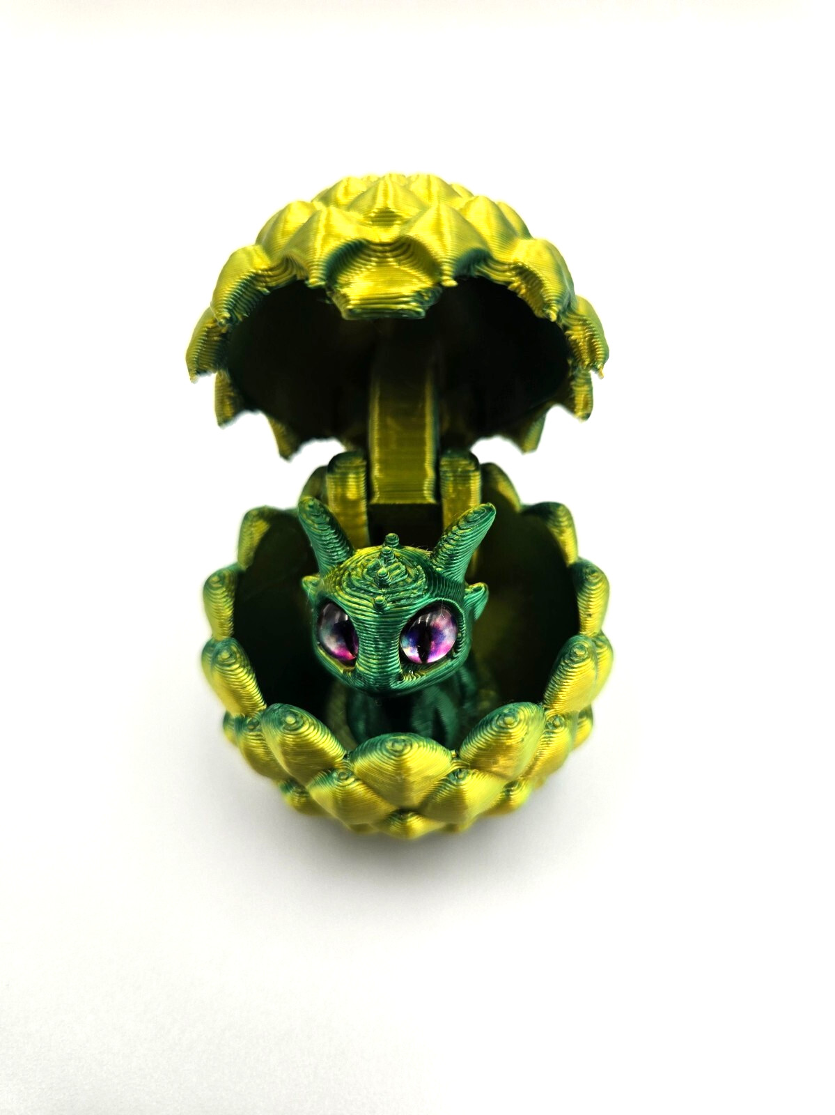 6 Pcs – 3D Printed Dragon Eggs with MINI Dragon Inside, Dragon 1.22&Prime;, Egg 1.96&Prime;