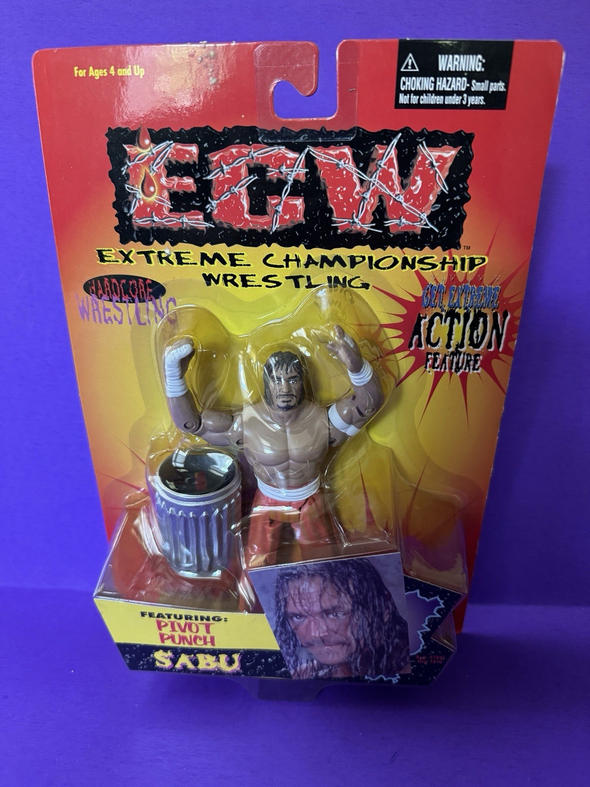 SABU WITH PIVOT PUNCH -ECW-BY THE ORIGINAL SF TOYMAKERS*UNOPENED*