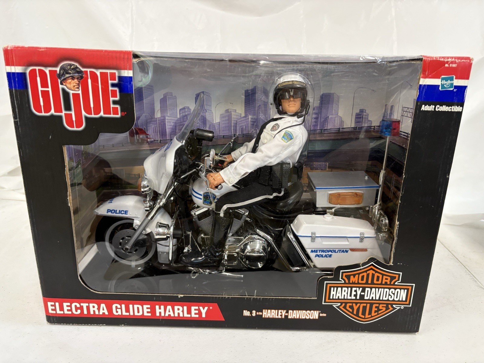 2001 HASBRO 12&Prime; GI JOE ELECTRA GLIDE #3 IN THE HARLEY-DAVIDSON SERIES NEW IN BOX