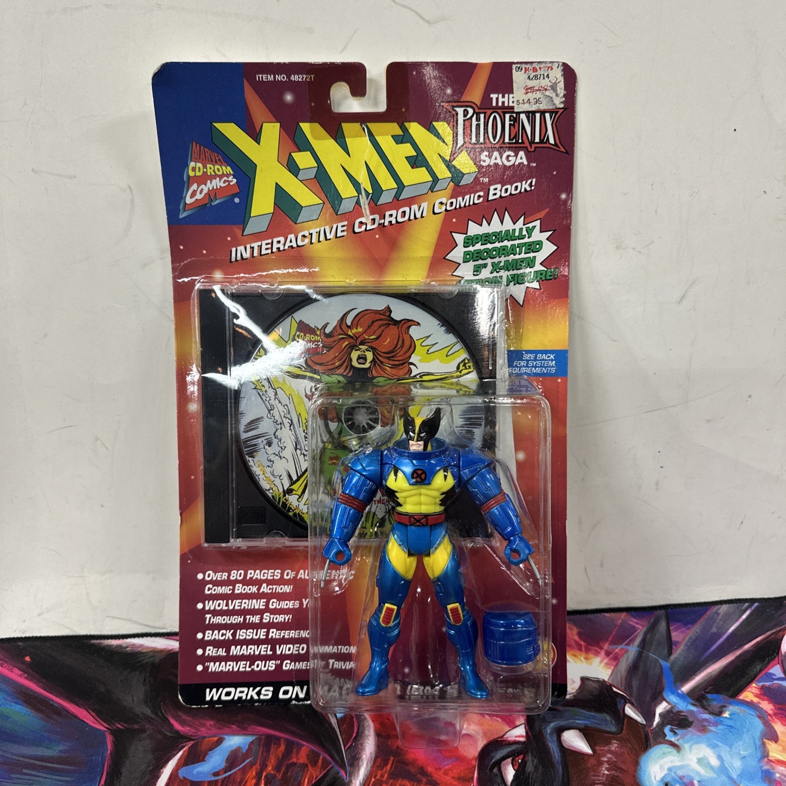WOLVERINE Action Fig & Interactive CD-ROM Comic Book X-Men The Phoenix Saga!!!