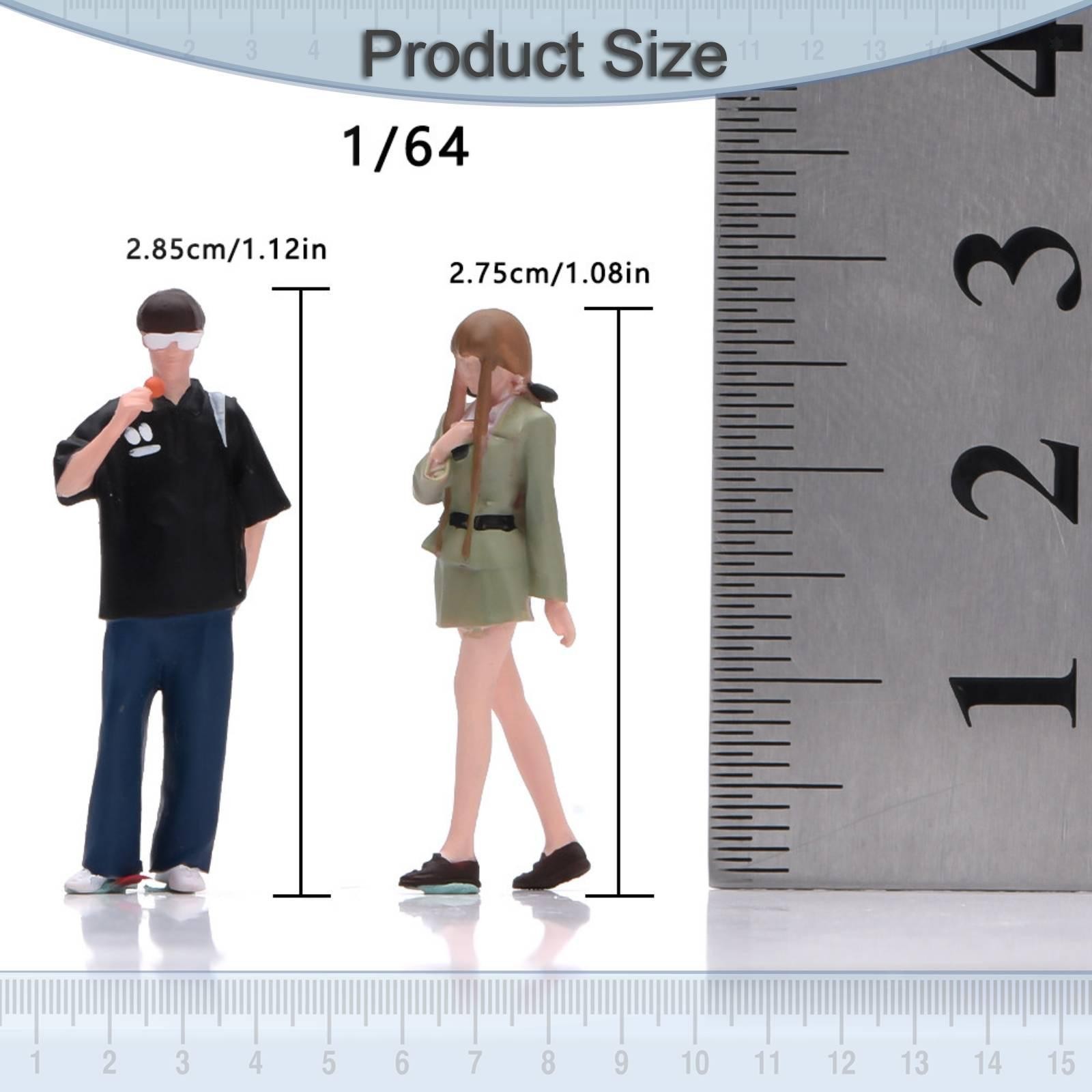 1/64 Scale Female and Male Model Tiny People Model for Micro Landscape