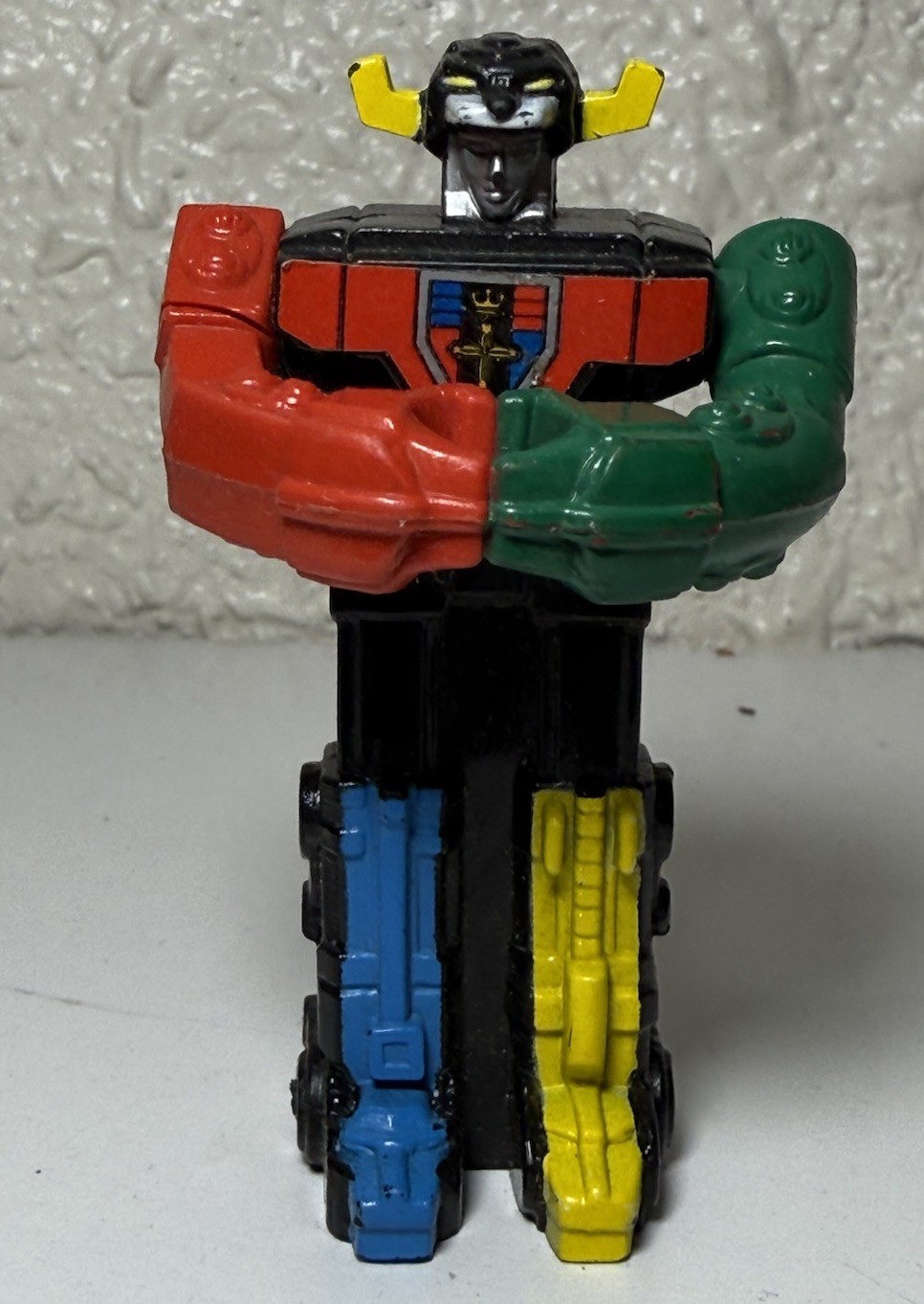 Vintage W.E.P. Ltd HG Toys Voltron Straw/Pencil Holder Robot Figure Toy, 1984 3”