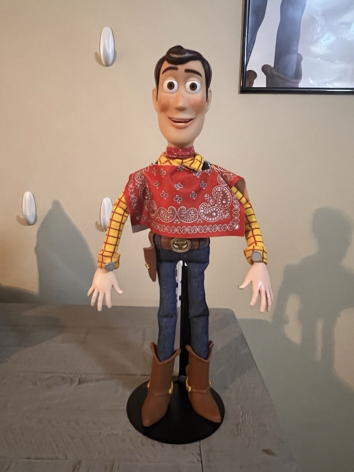 Toy Story 5 Custom Woody With Poncho And Bald Spot No Hat Hand Painted