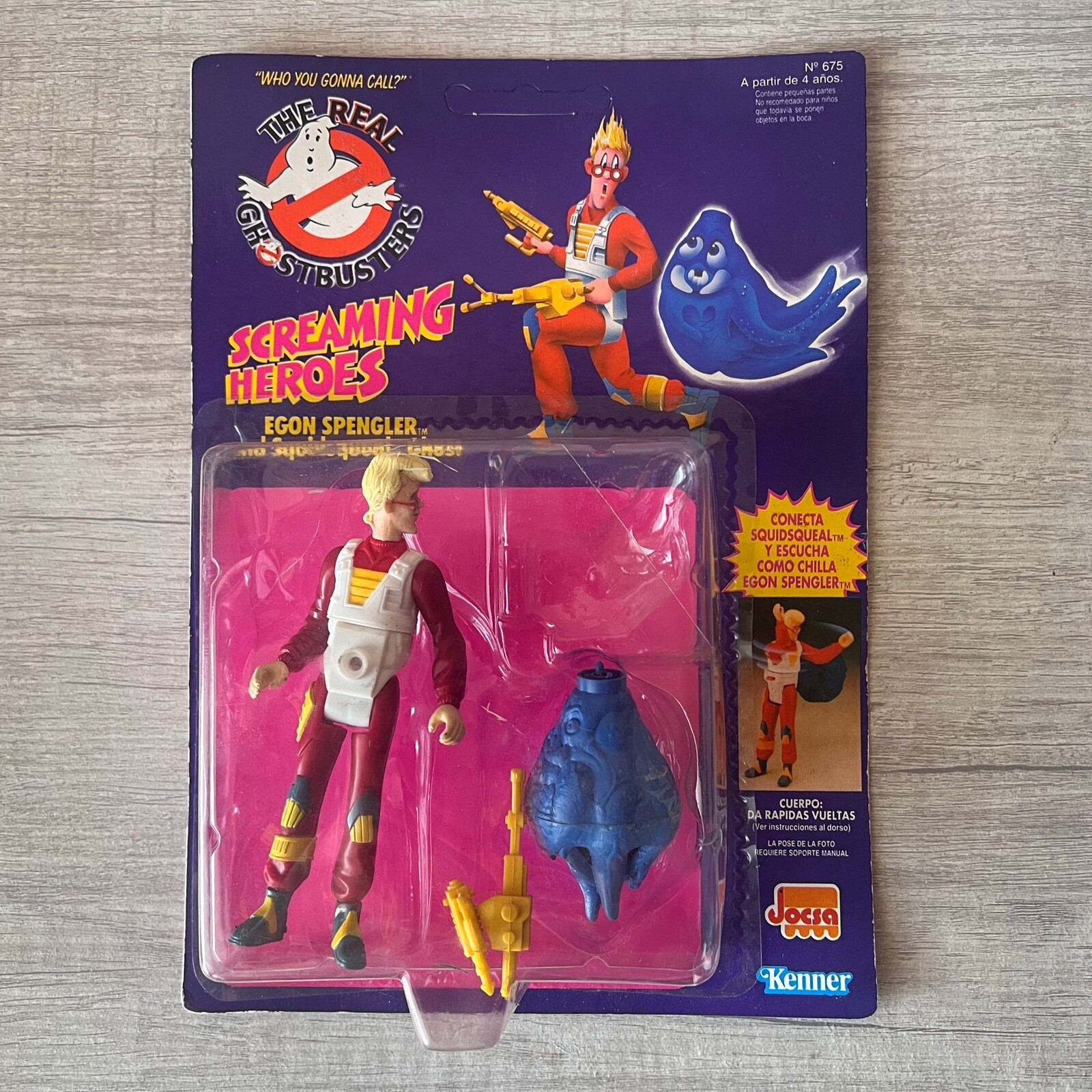 Vintage 1992 Real Ghostbusters Screaming Heroes Egon Spengler Jocsa MOC Rare