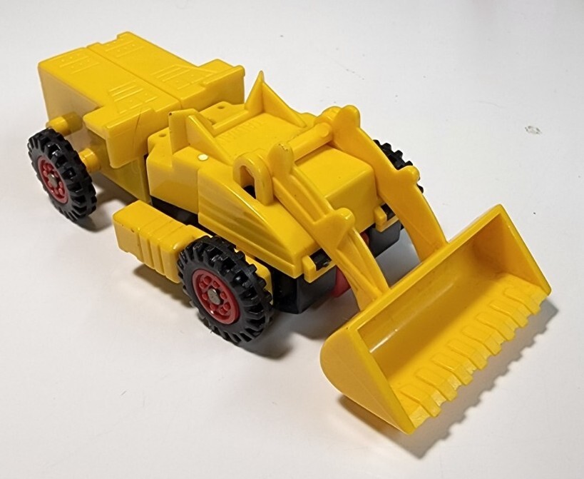 Vintage Unbranded Generic Transformers Plastic Construction Yellow Loader