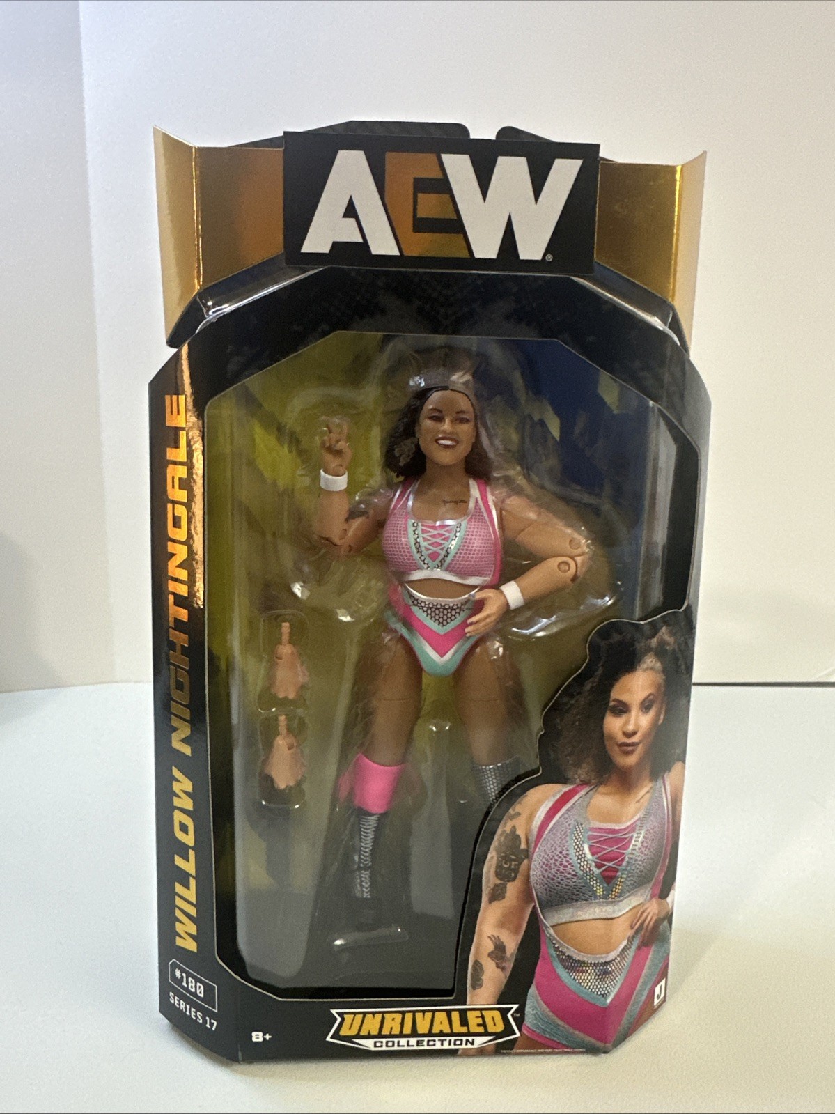 AEW Unrivaled Series 17 #180 WILLOW NIGHTINGALE 6&Prime; Wrestling Figure NEW SEALED!