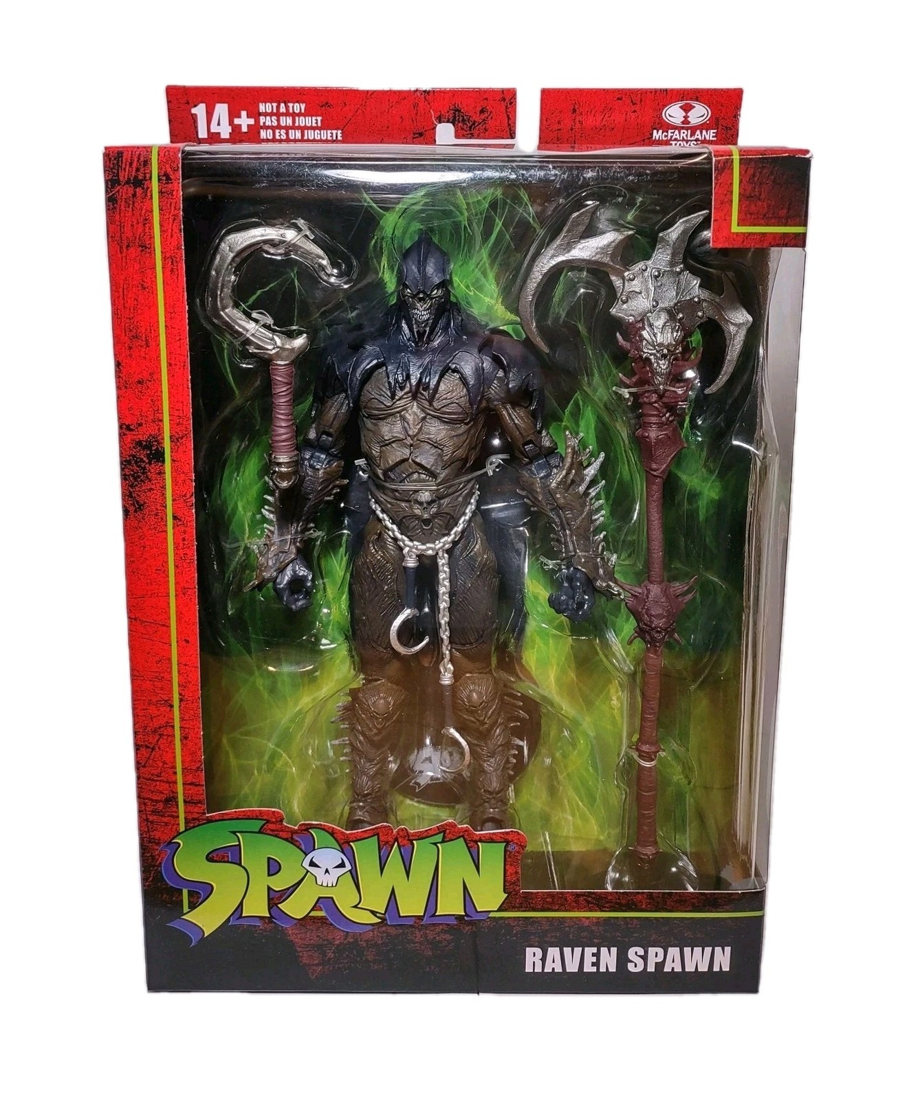 McFarlane Spawn Raven Spawn Figure Skull Chains Comic Movie New 2022
