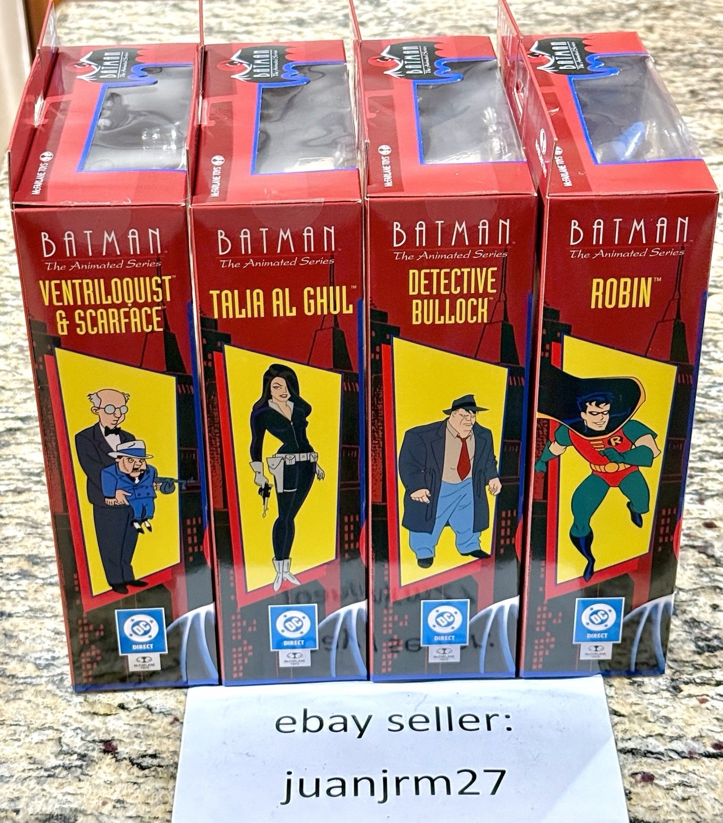 McFarlane DC Batman BTAS Ventriloquist Robin Talia Bullock BAF Rene Montoya SET