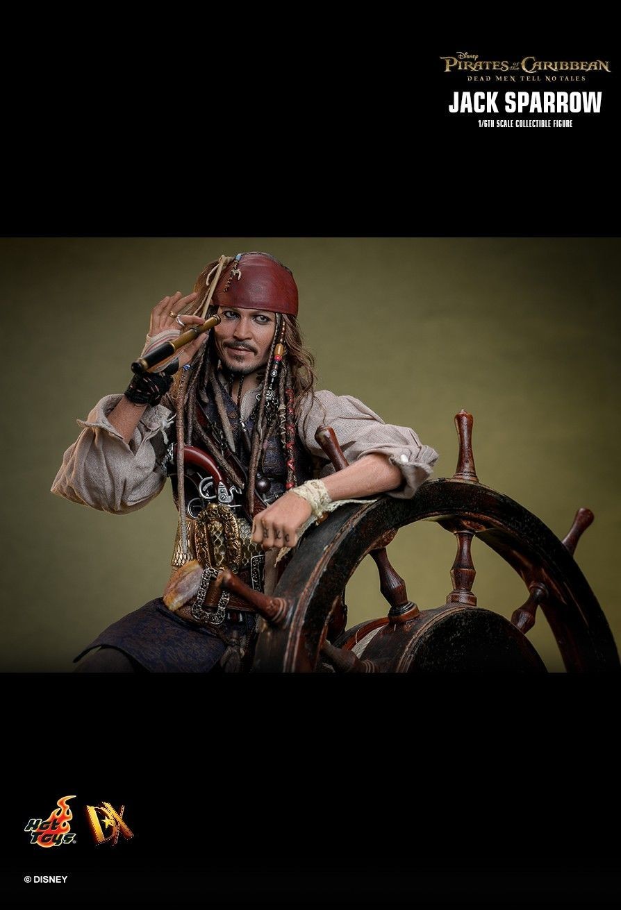 1/6 HOT TOYS CAPT. JACK SPARROW DX37 PIRATES OF THE CARIBBEAN 5 DMTNT 12&Prime; FIGURE
