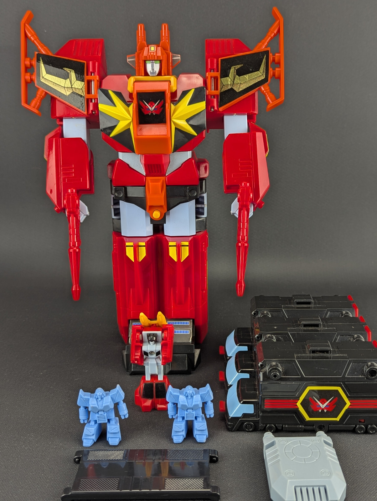 Brave of Gold Goldran DX Death Garry Gun complete Takara Transformers G1