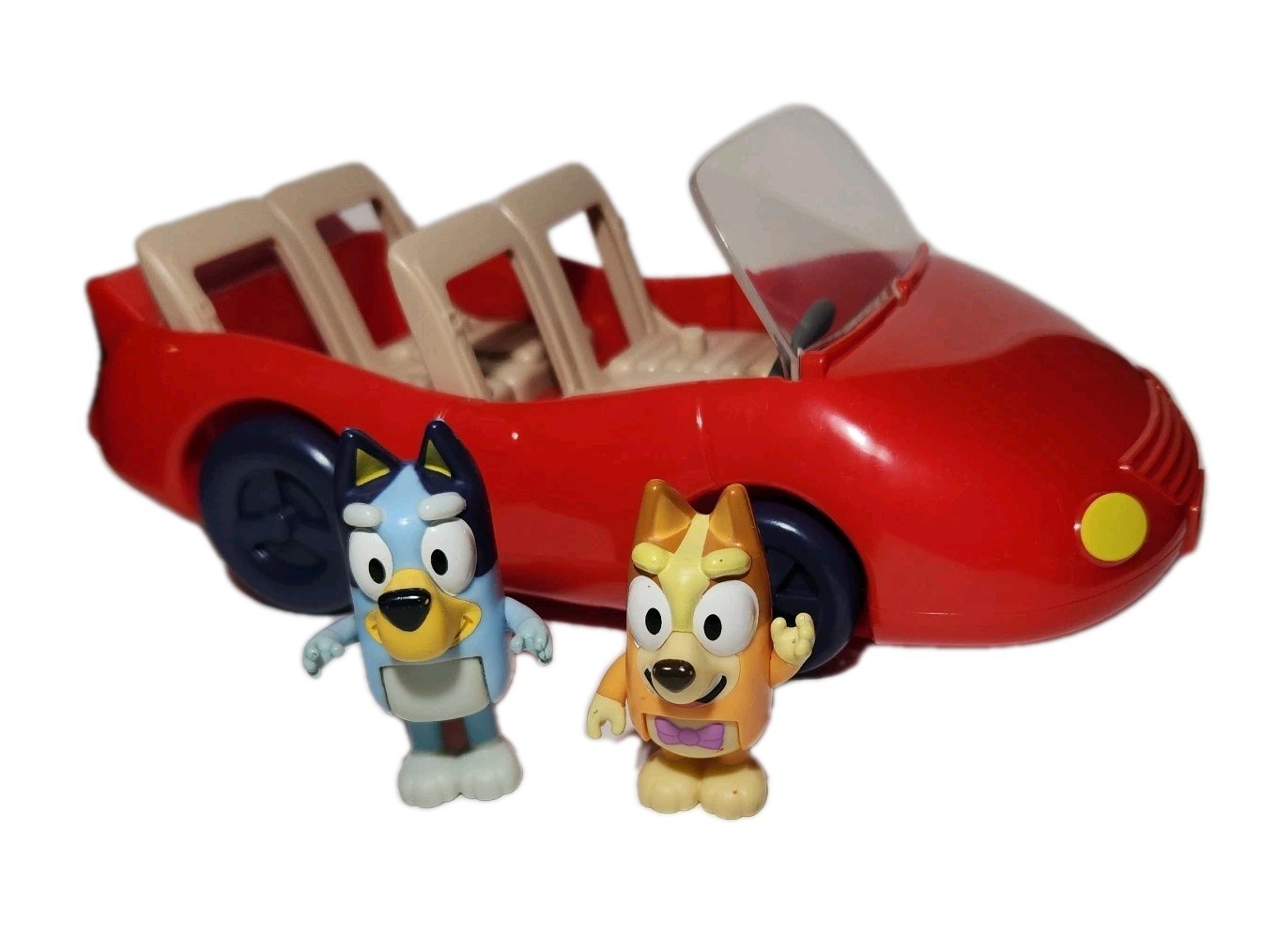 Bluey & Friends Family Road Trip Bluey&rsquo;s Escape Red Convertible 2 Figures Moose