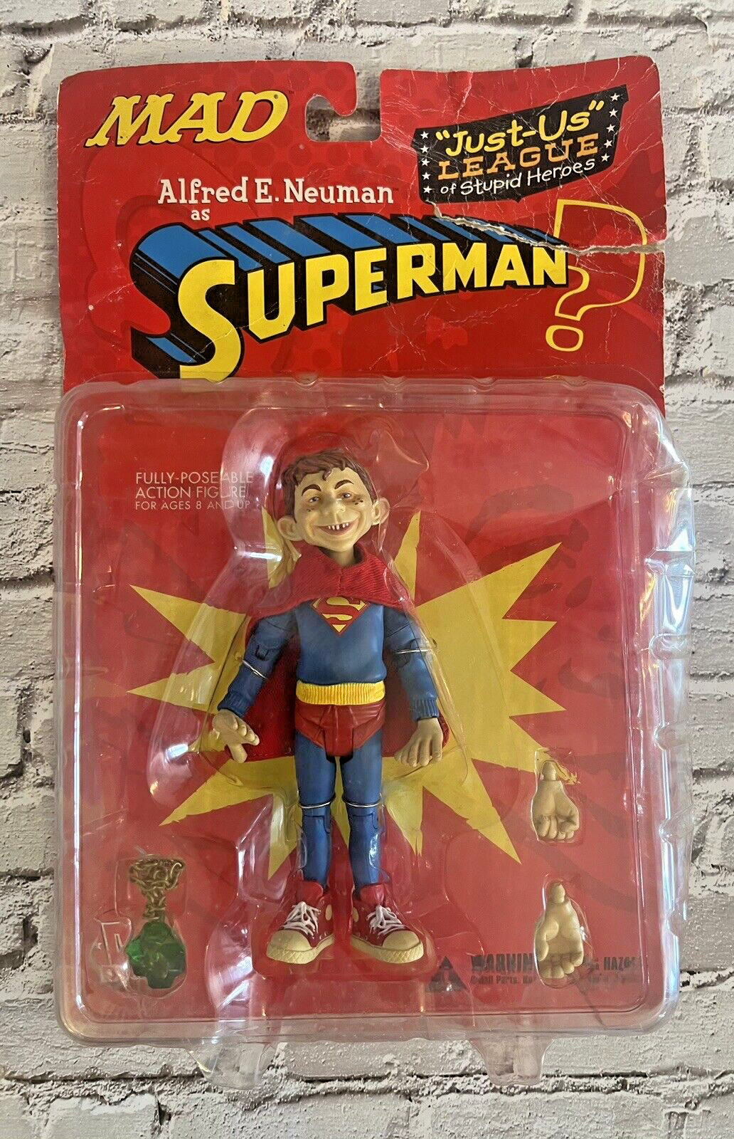 DC Direct Mad Magazine Alfred E Neuman as Superman 6&Prime; Figure DAMAGED PACKAGE