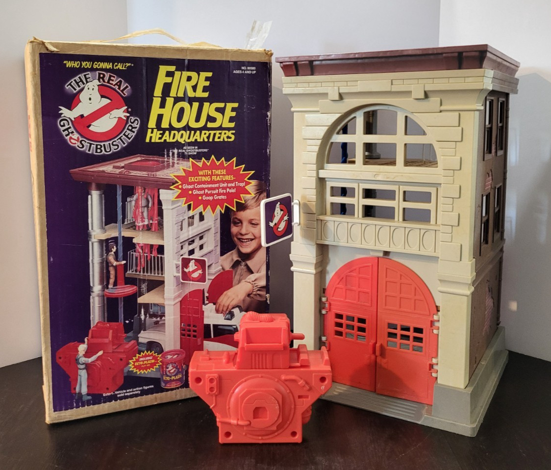 Fire House Headquarters 1987 THE REAL GHOSTBUSTERS COMPLETE 2nd RELEASE w Box