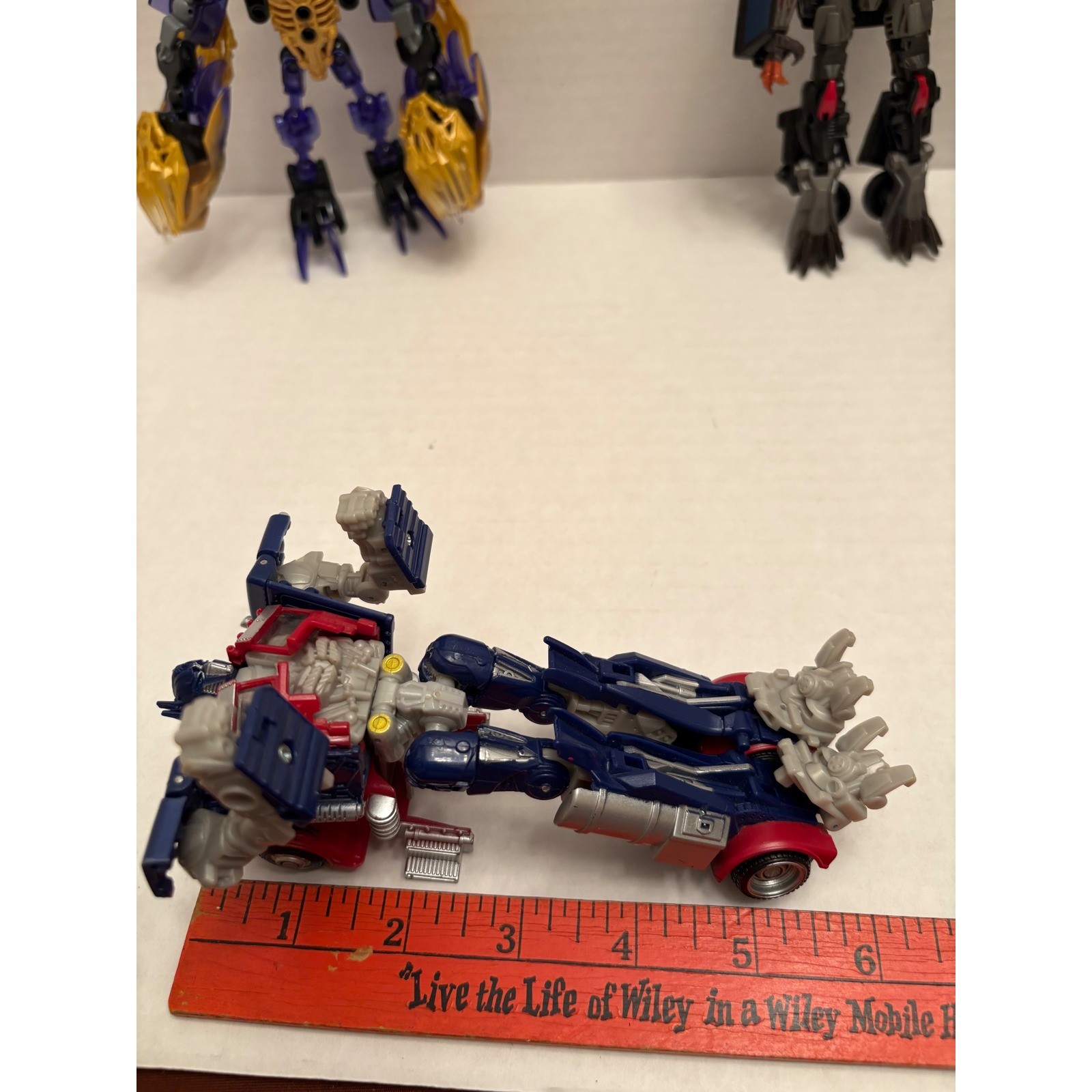 Transformers Action Figure Lot Optimus Prime Bumblebee Ironhide Sideswipe 5pc