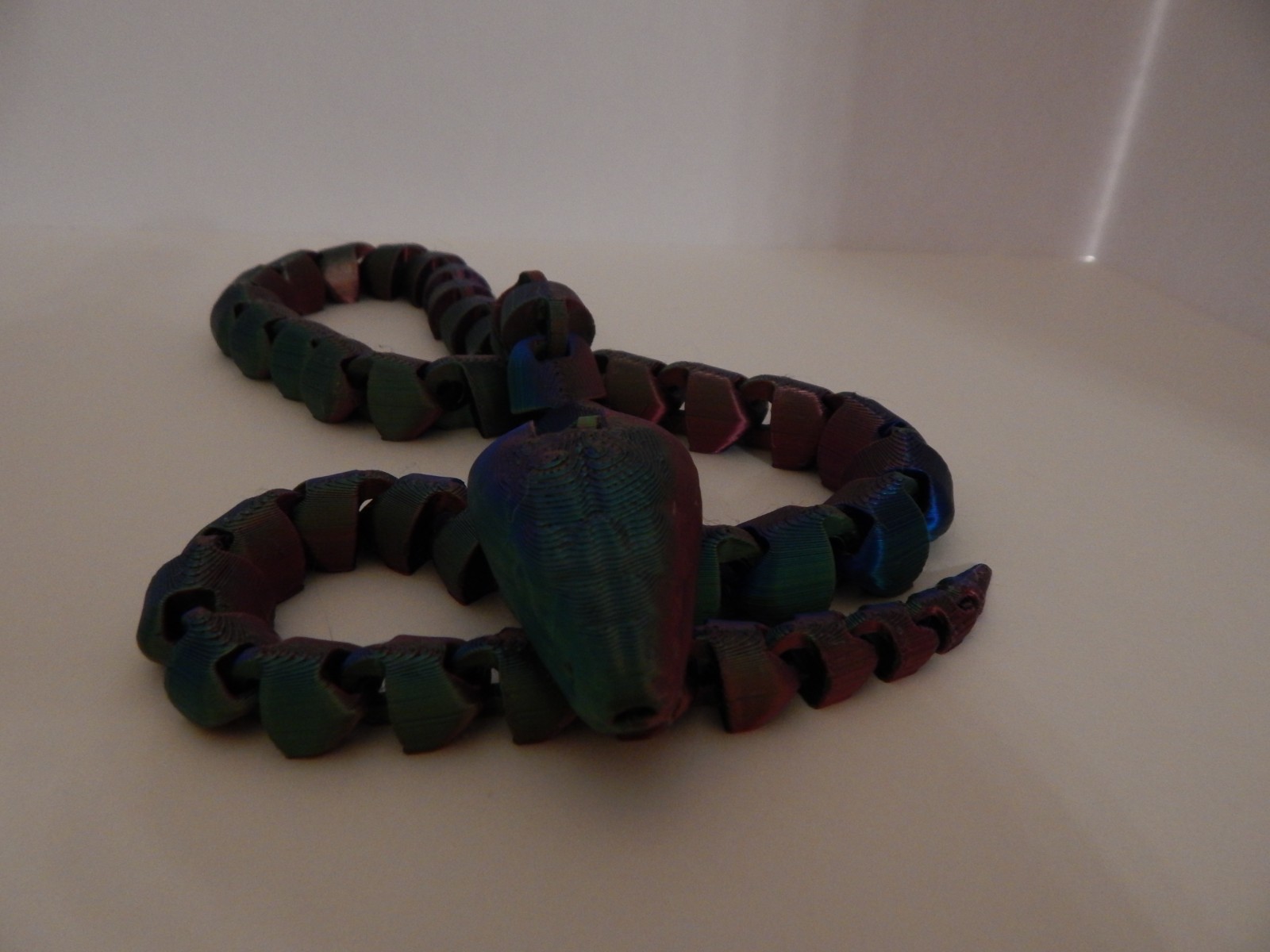 3d printed Snake Flexy 31 in LONG Metalic Blue/Purple