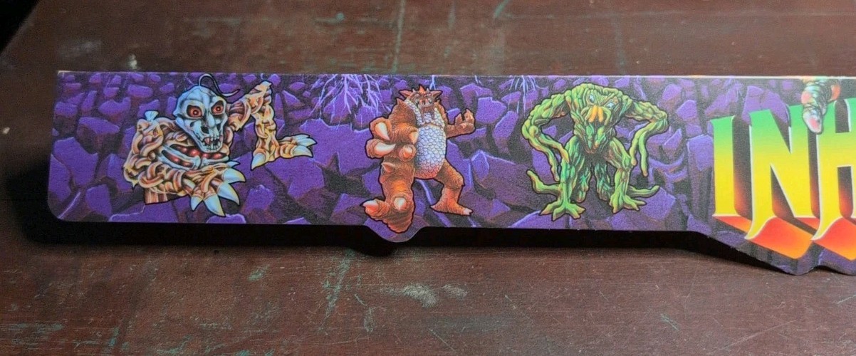 Vintage 1986 INHUMANOIDS Store Display Shelf Talker, Excellent Near Mint Cond